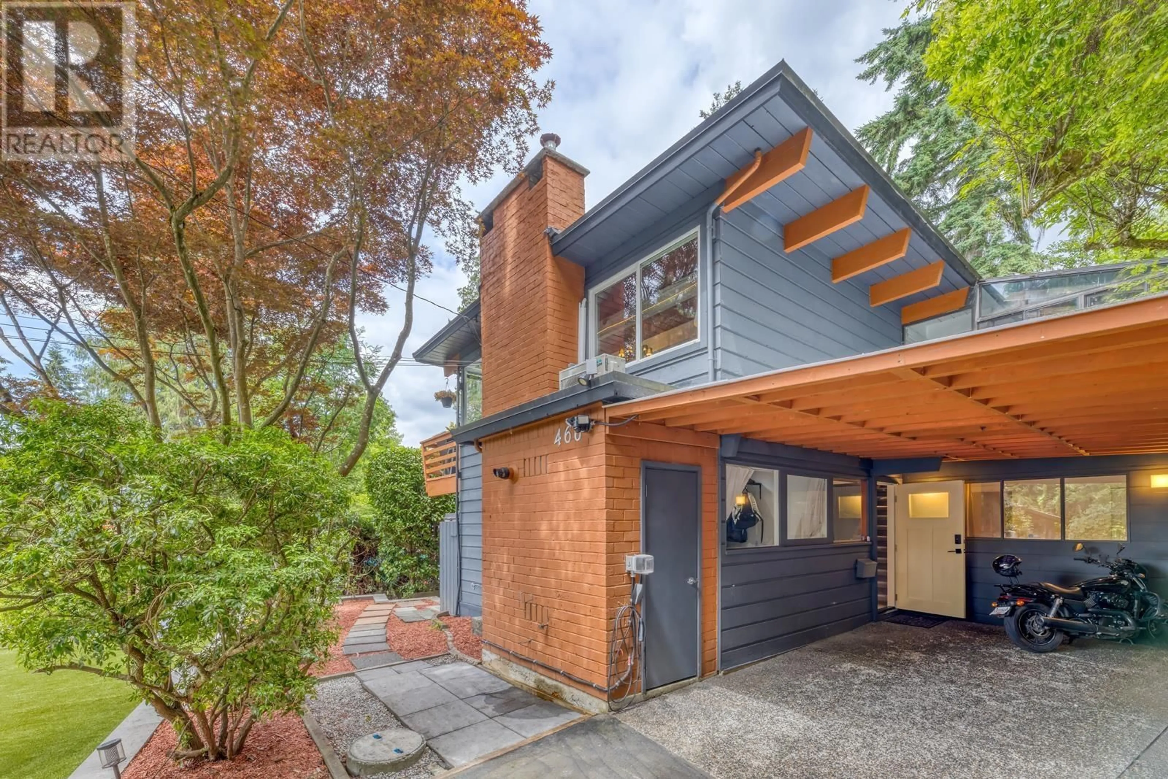 Home with brick exterior material, street for 466 KINGS ROAD, North Vancouver British Columbia V7N1H9