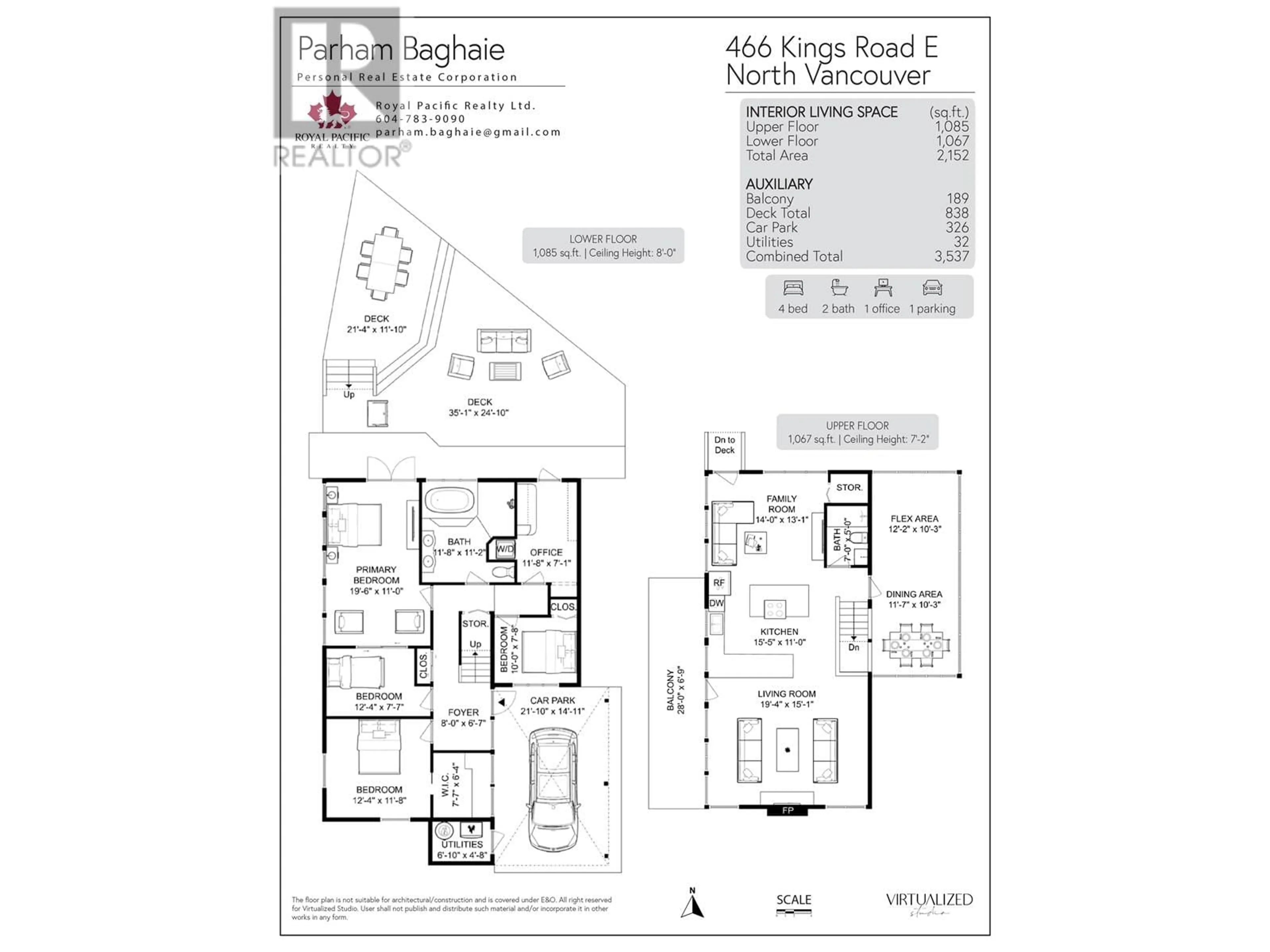 Floor plan for 466 KINGS ROAD, North Vancouver British Columbia V7N1H9