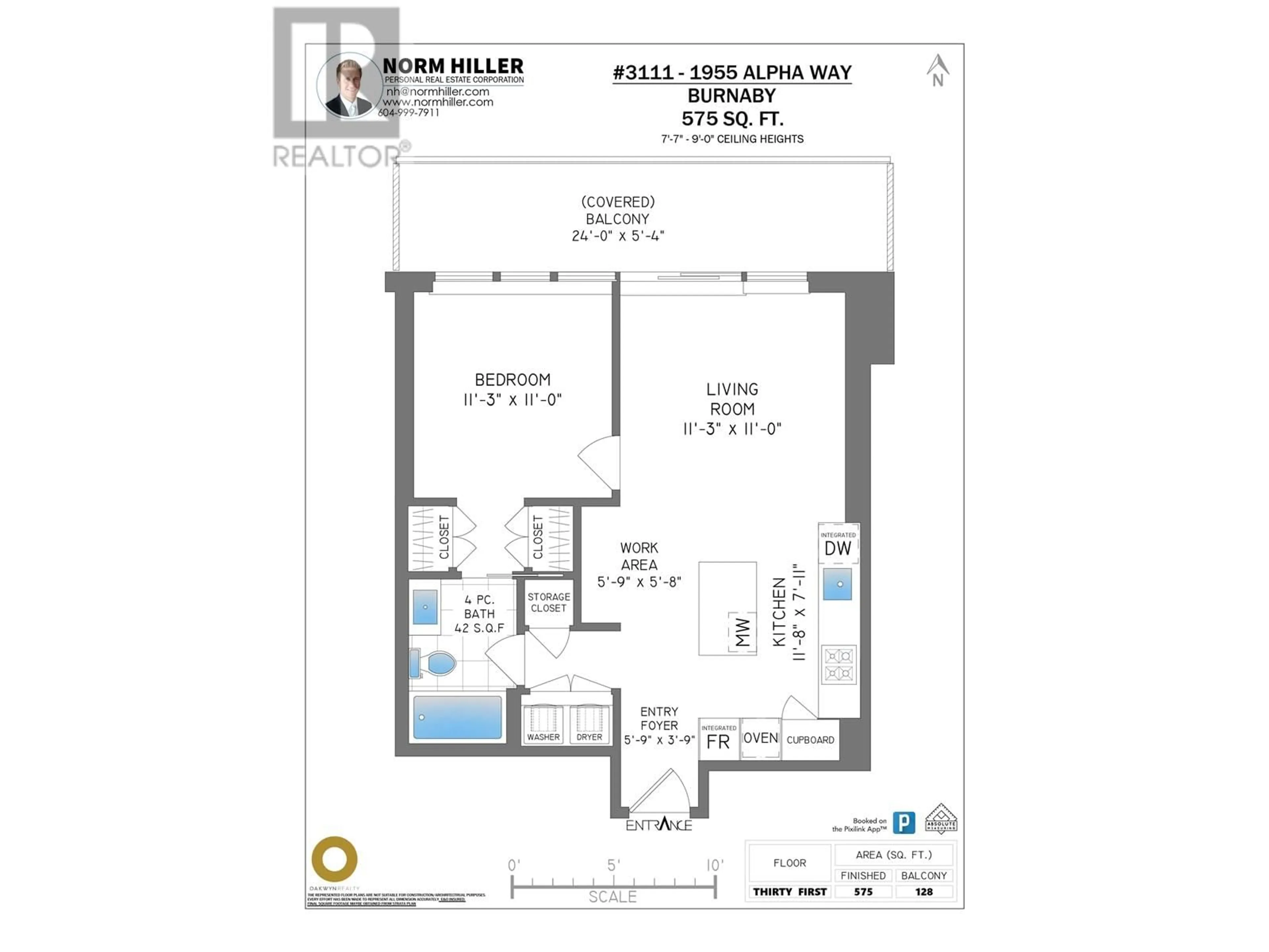 Floor plan for 3111 - 1955 ALPHA WAY, Burnaby British Columbia V5C0K6