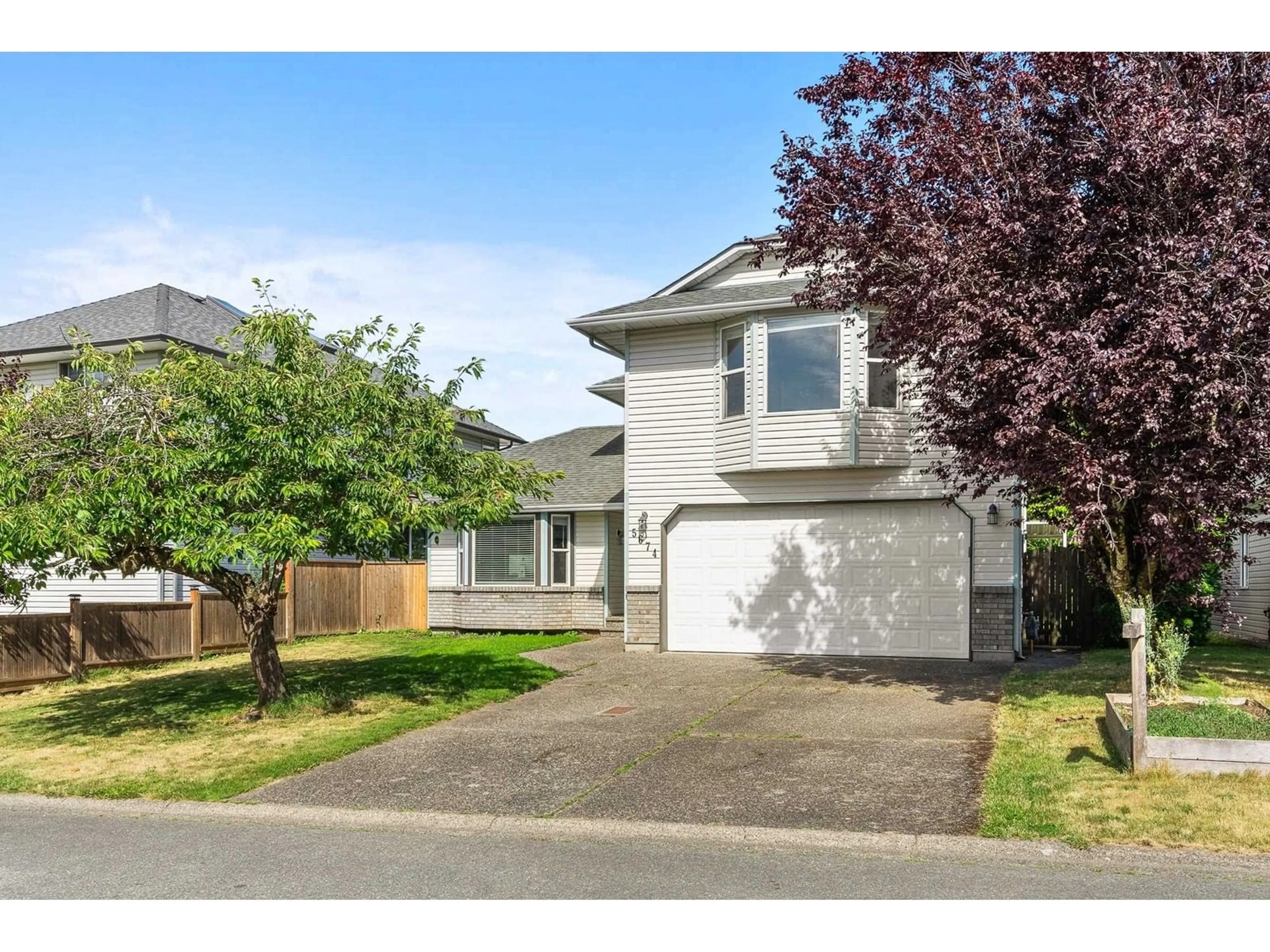 Home with vinyl exterior material, street for 5674 KATHLEEN DRIVE, Chilliwack British Columbia V2R3J5