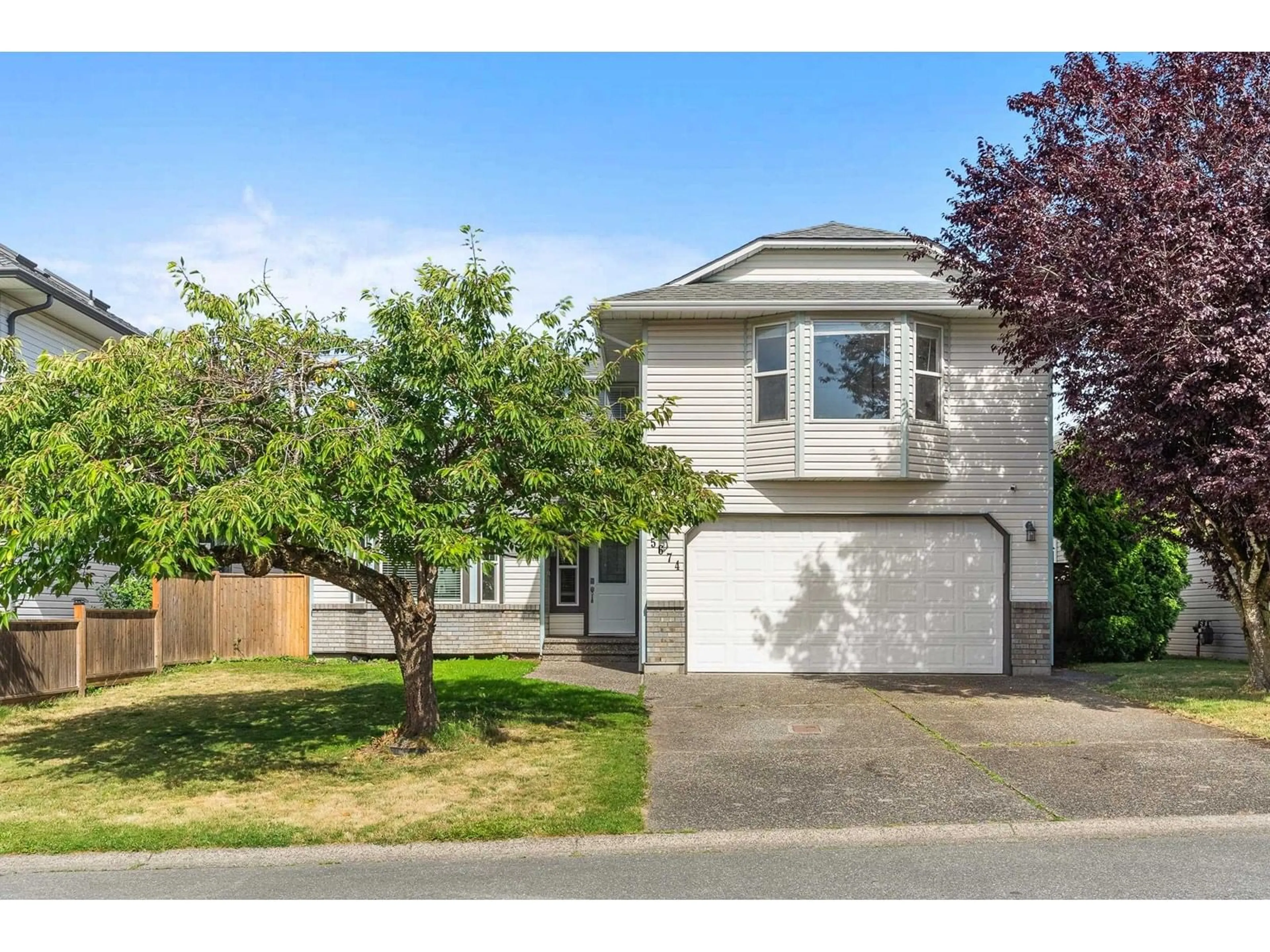 Home with vinyl exterior material, street for 5674 KATHLEEN DRIVE, Chilliwack British Columbia V2R3J5