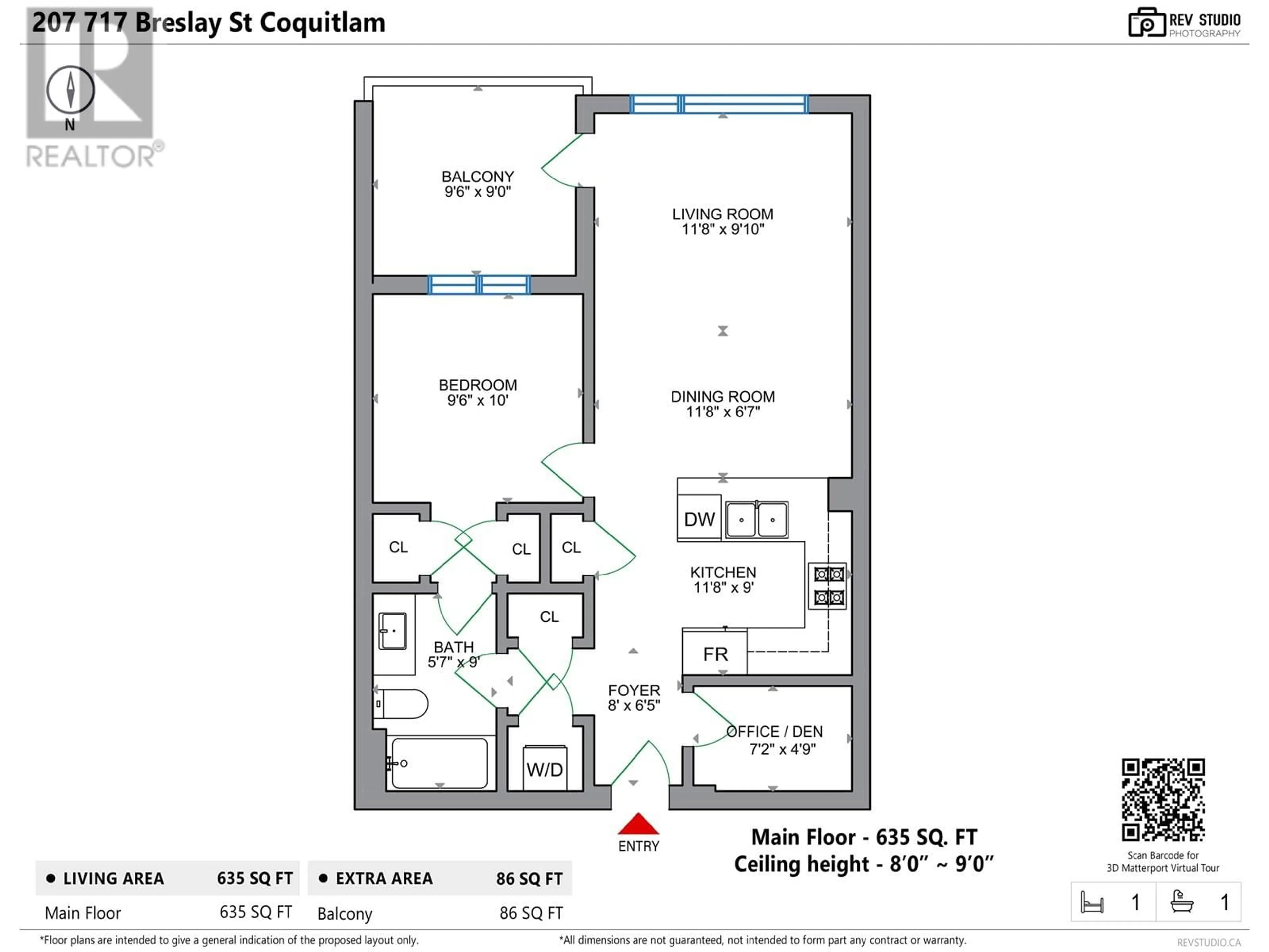 Floor plan for 207 - 717 BRESLAY STREET, Coquitlam British Columbia V3J0J3