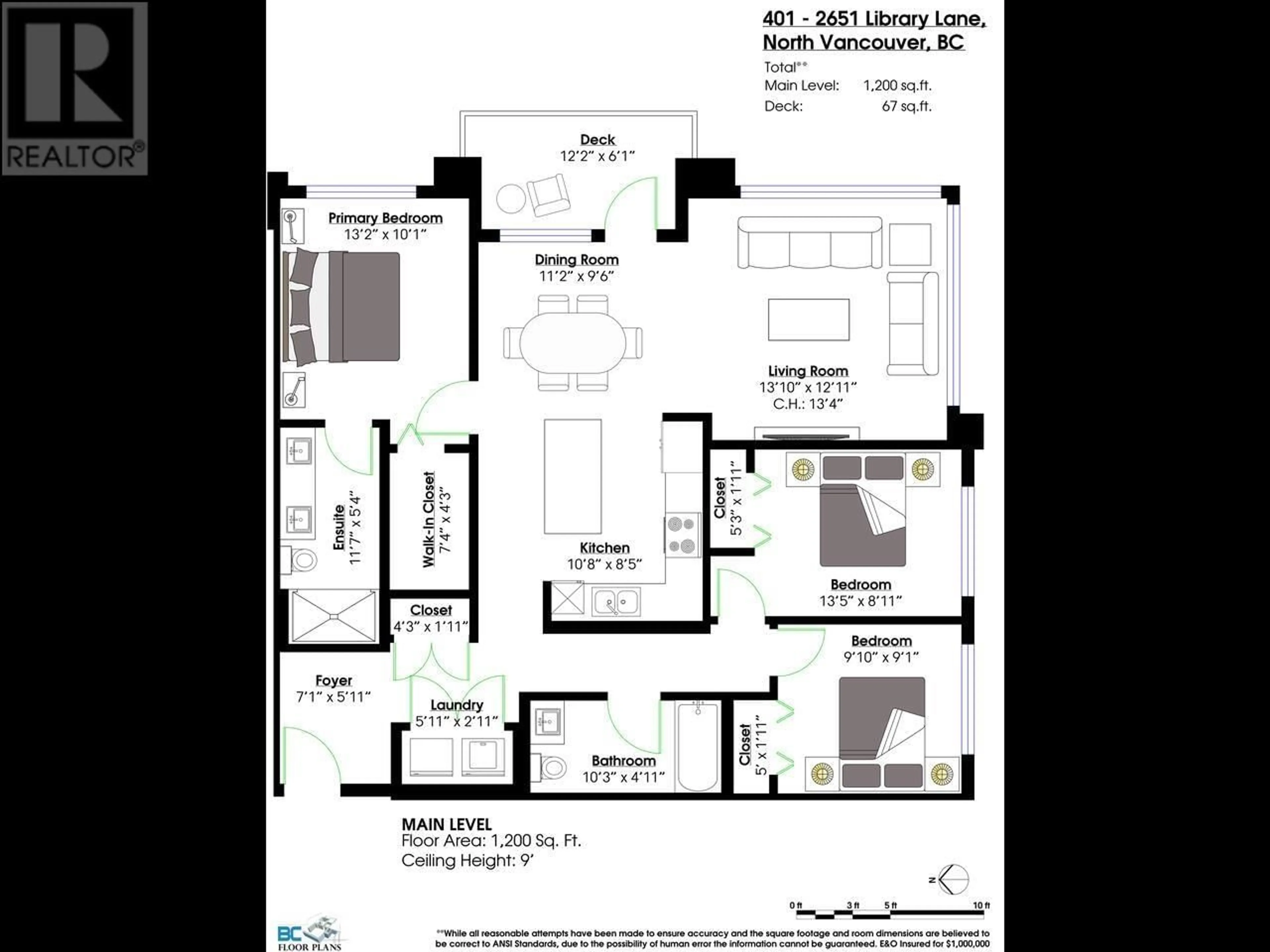 Floor plan for 401 - 2651 LIBRARY LANE, North Vancouver British Columbia V7J0C1