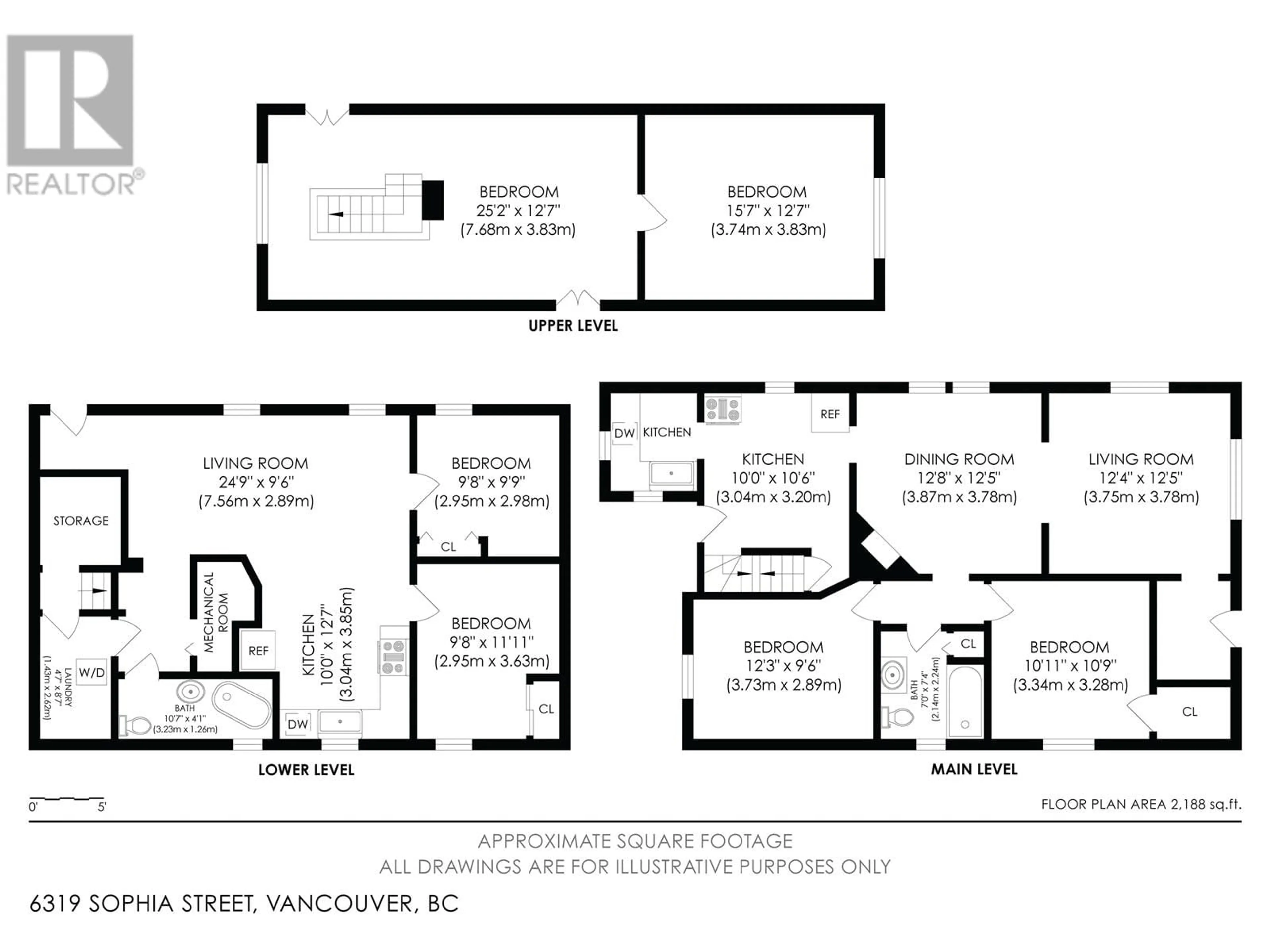 Floor plan for 6319 SOPHIA STREET, Vancouver British Columbia V5W2W7