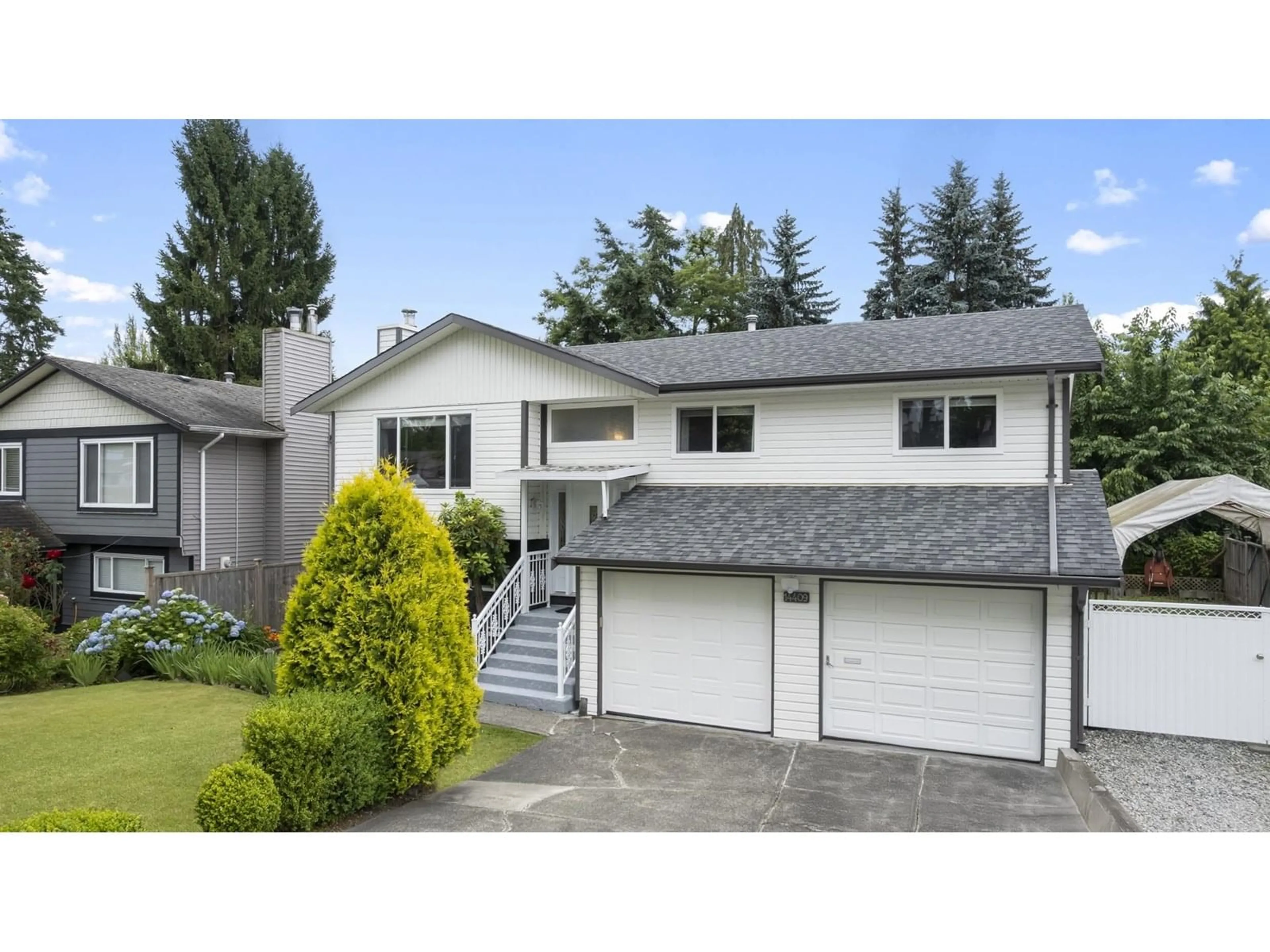 Home with vinyl exterior material, street for 14409 CHARTWELL, Surrey British Columbia V3S5E1