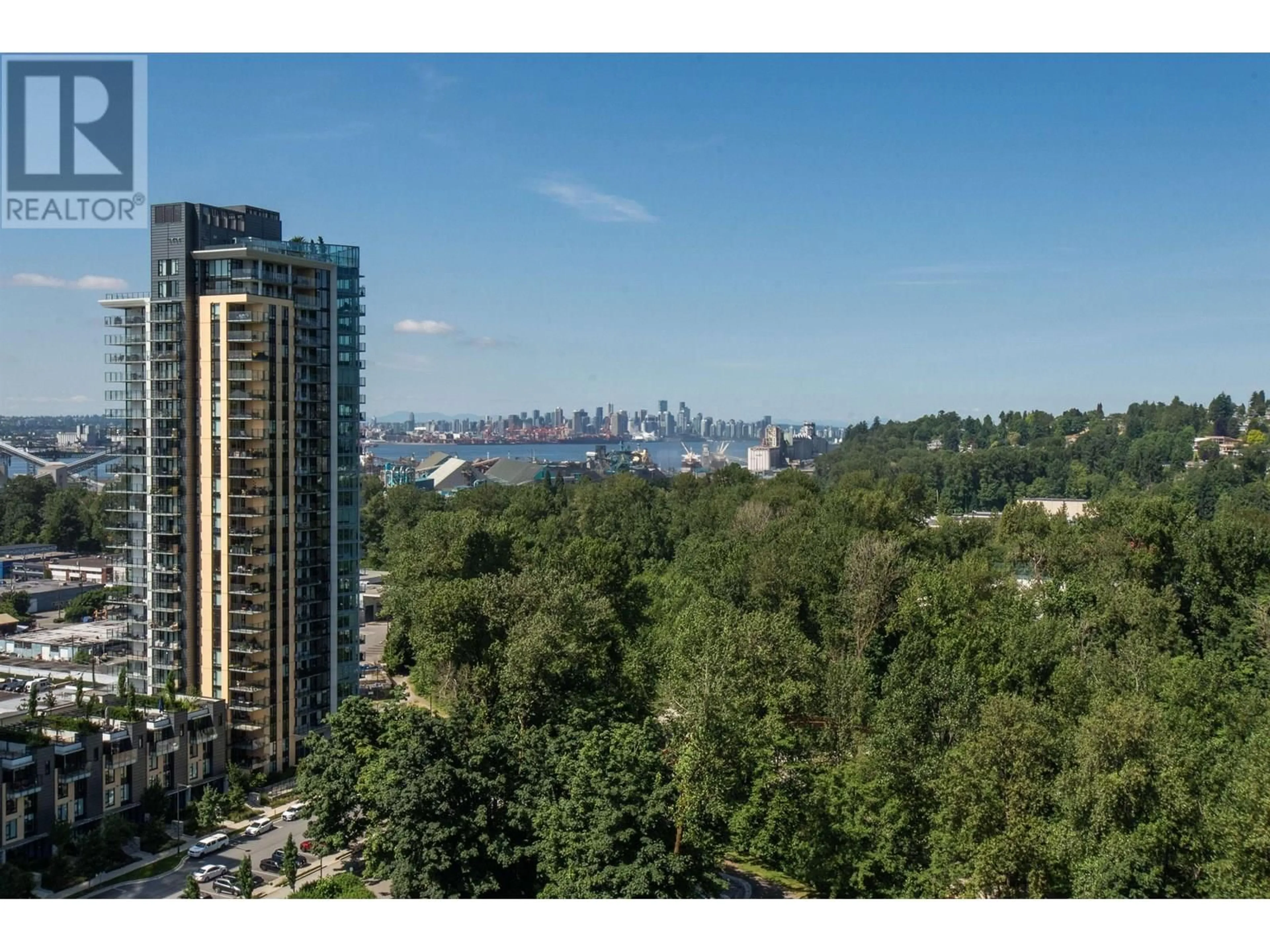 A pic from outside/outdoor area/front of a property/back of a property/a pic from drone, city buildings view from balcony for 1807 - 1500 FERN STREET, North Vancouver British Columbia V7J0E6
