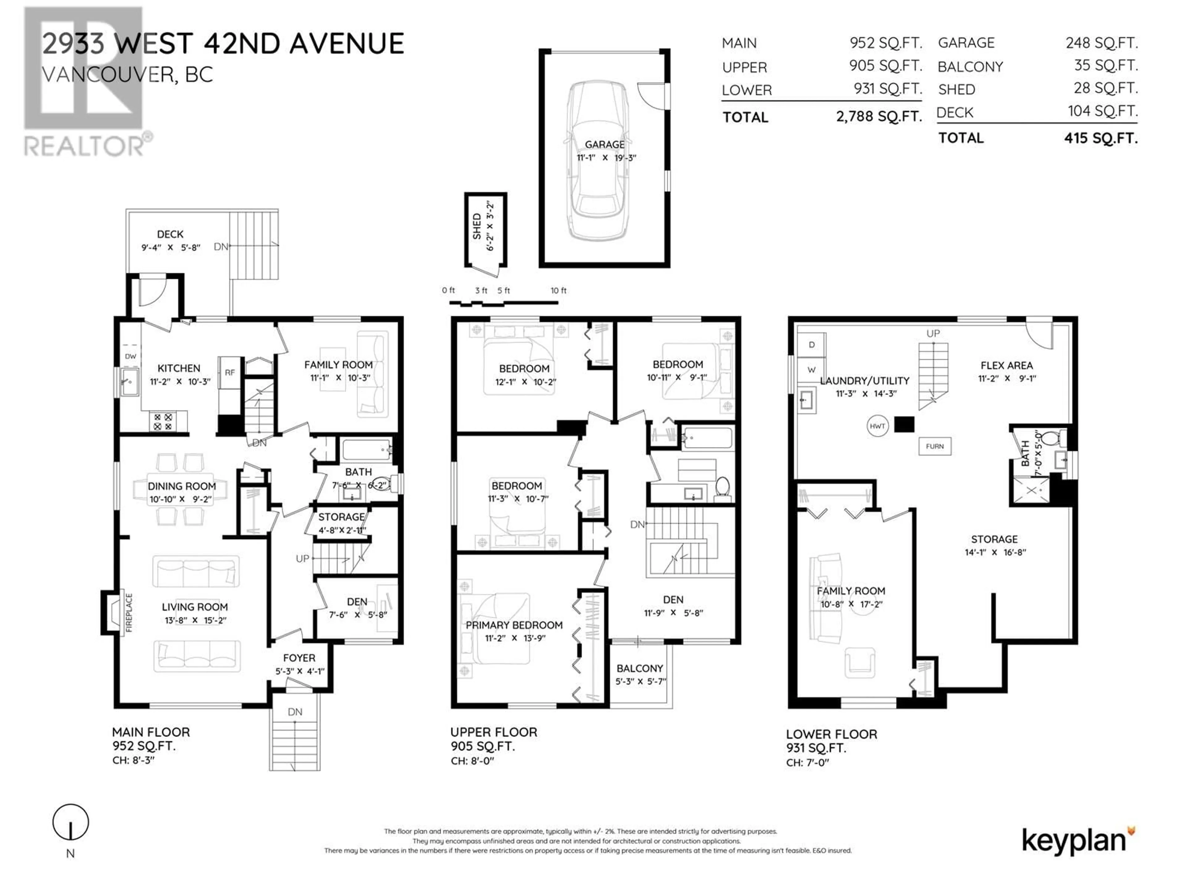 Floor plan for 2933 42ND AVENUE, Vancouver British Columbia V6N3G8