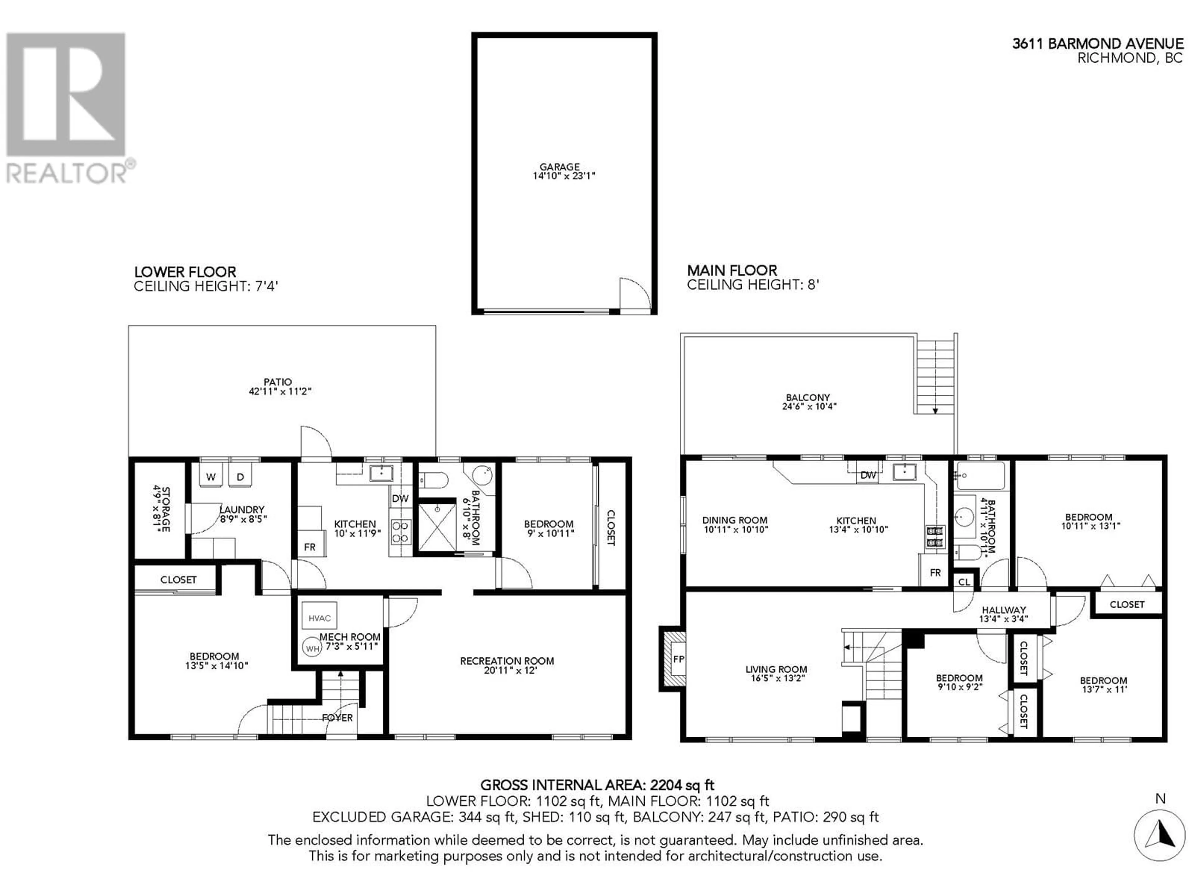 Floor plan for 3611 BARMOND AVENUE, Richmond British Columbia V7E1A4