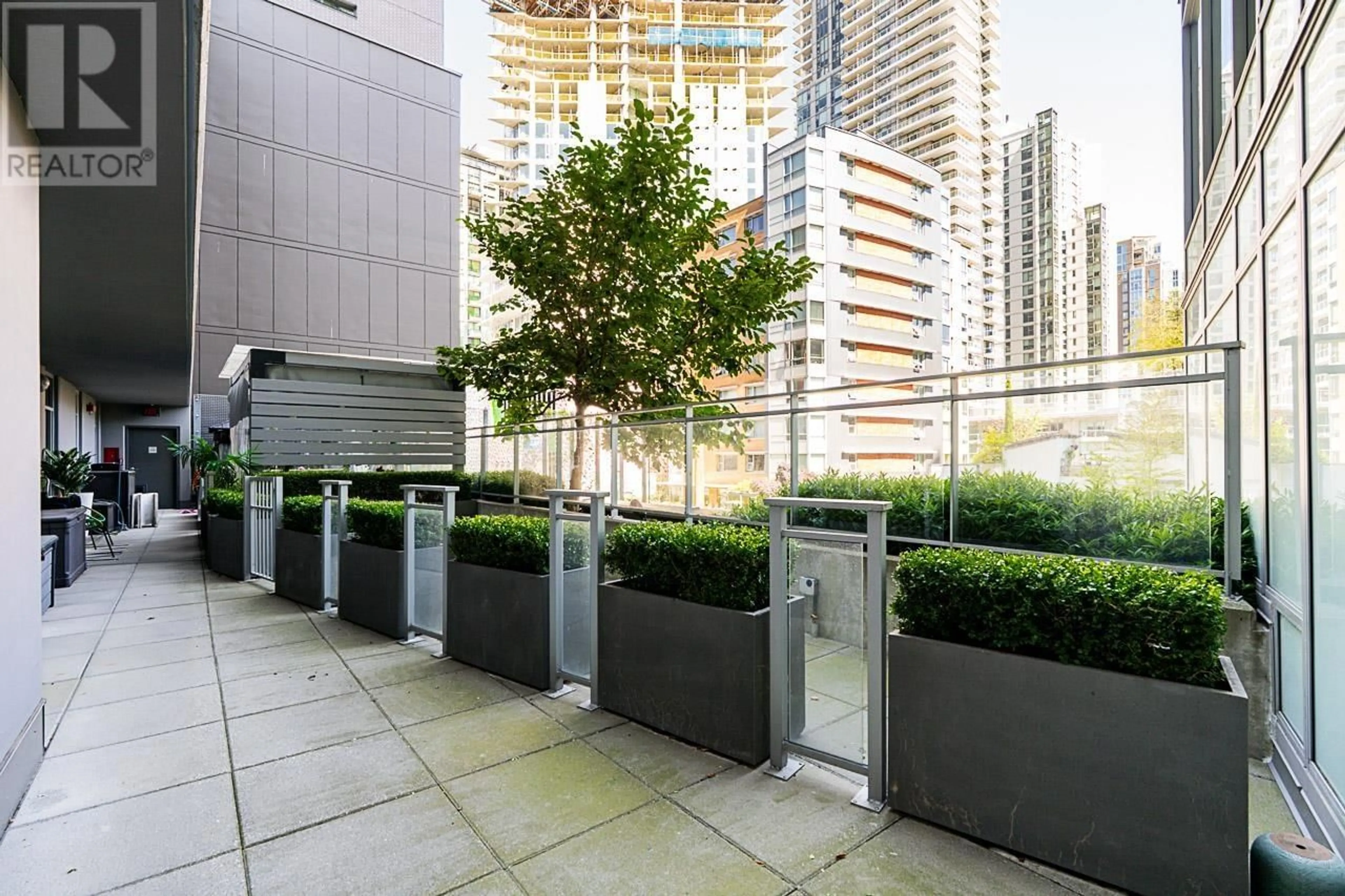 Patio, city buildings view from balcony for 310 - 1372 SEYMOUR STREET, Vancouver British Columbia V6B0L1