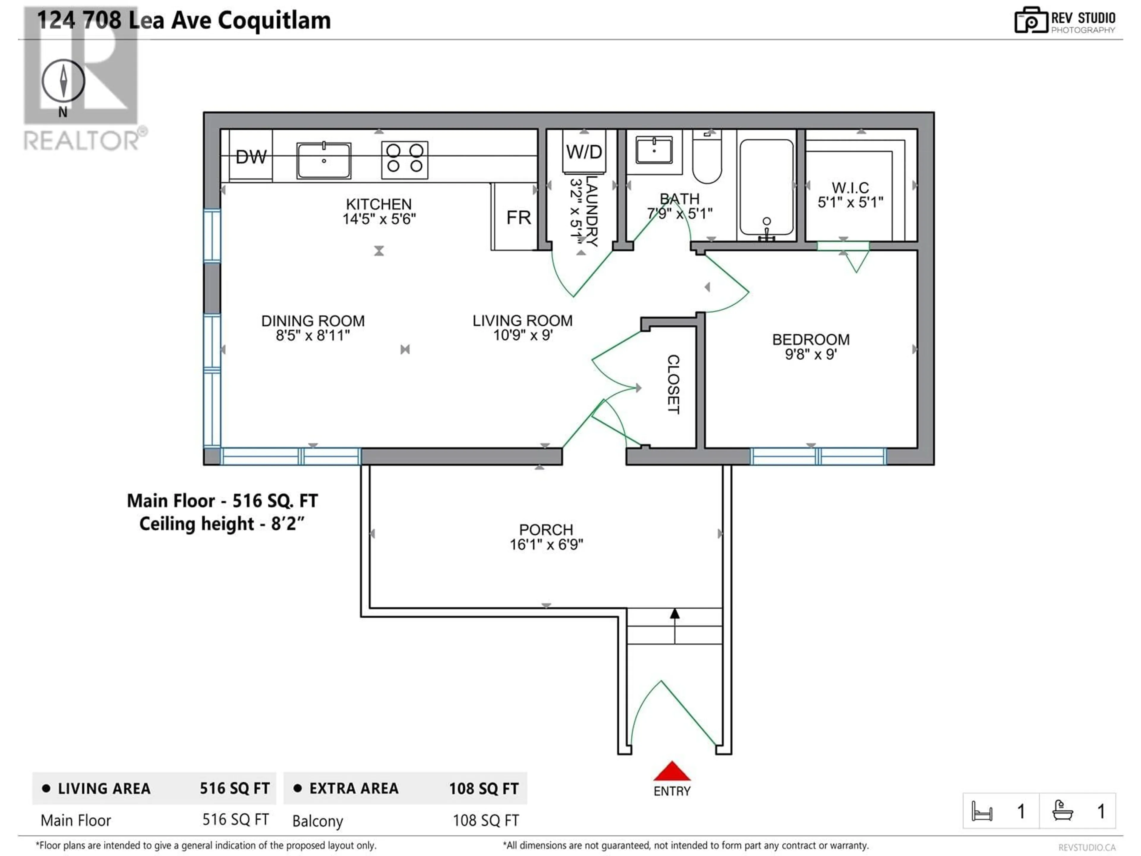 Floor plan for 124 - 708 LEA AVENUE, Coquitlam British Columbia V3J4H5