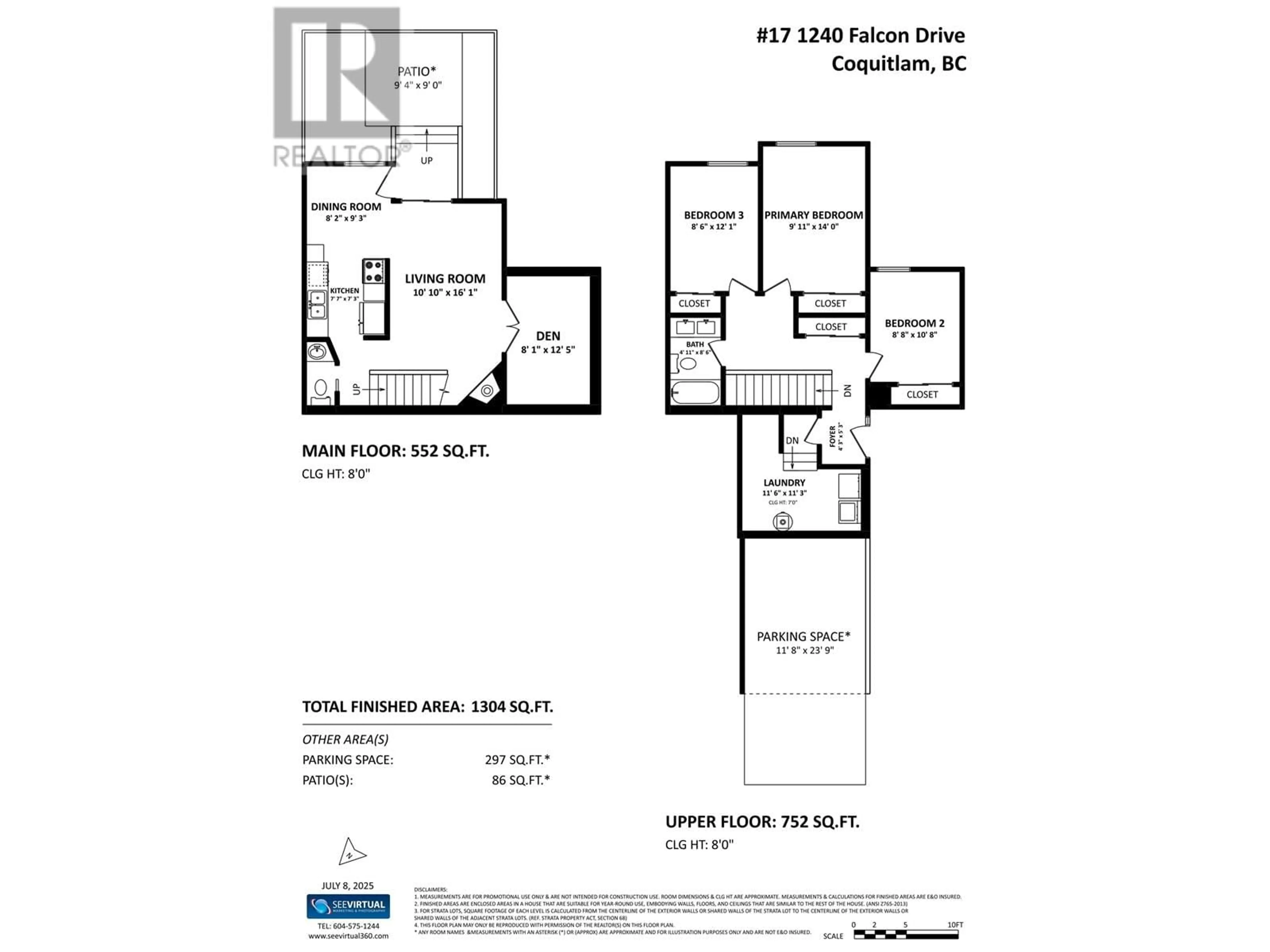 Floor plan for 17 - 1240 FALCON DRIVE, Coquitlam British Columbia V3E2B4