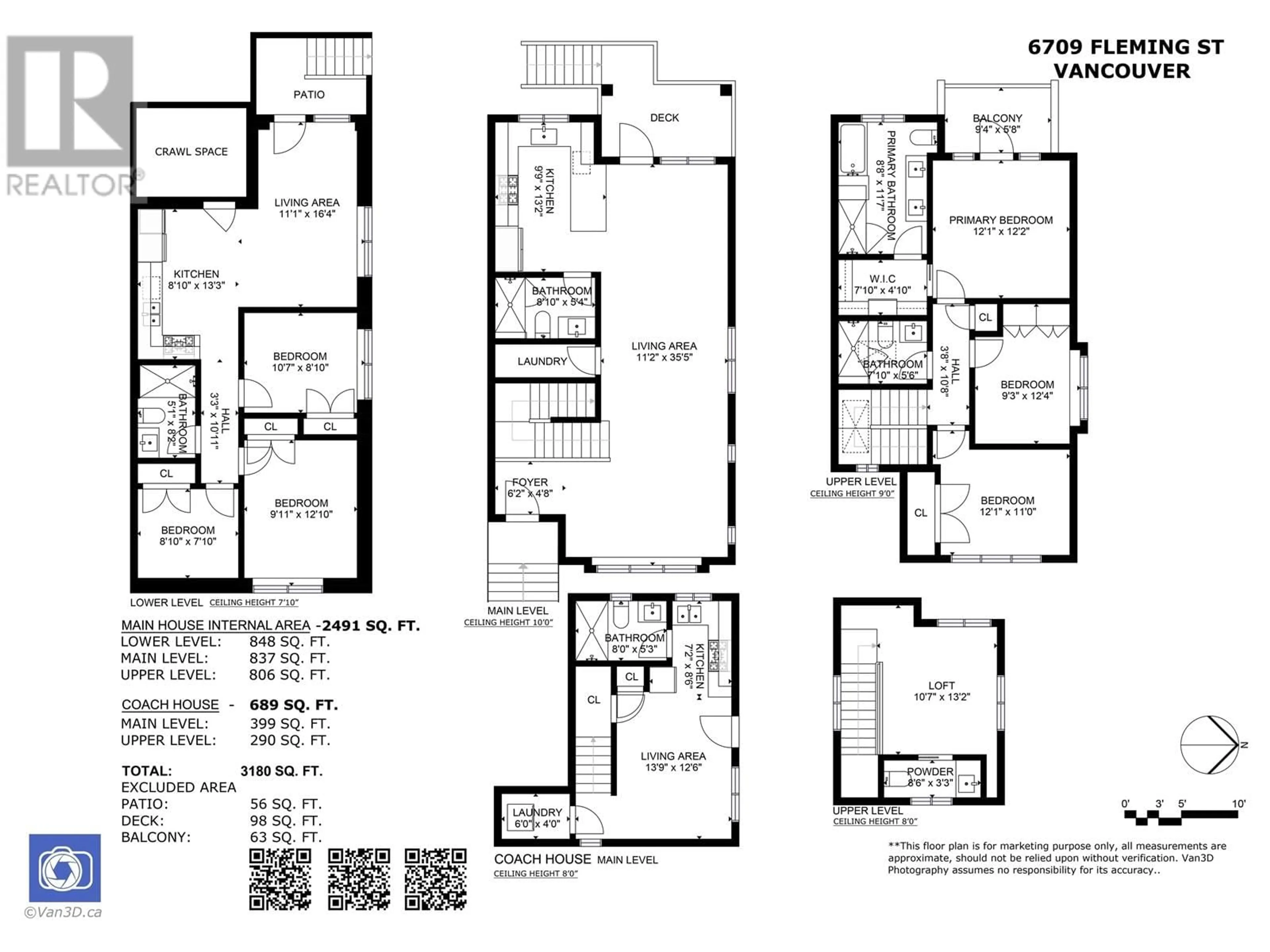 Floor plan for 6709 FLEMING STREET, Vancouver British Columbia V5P3H4