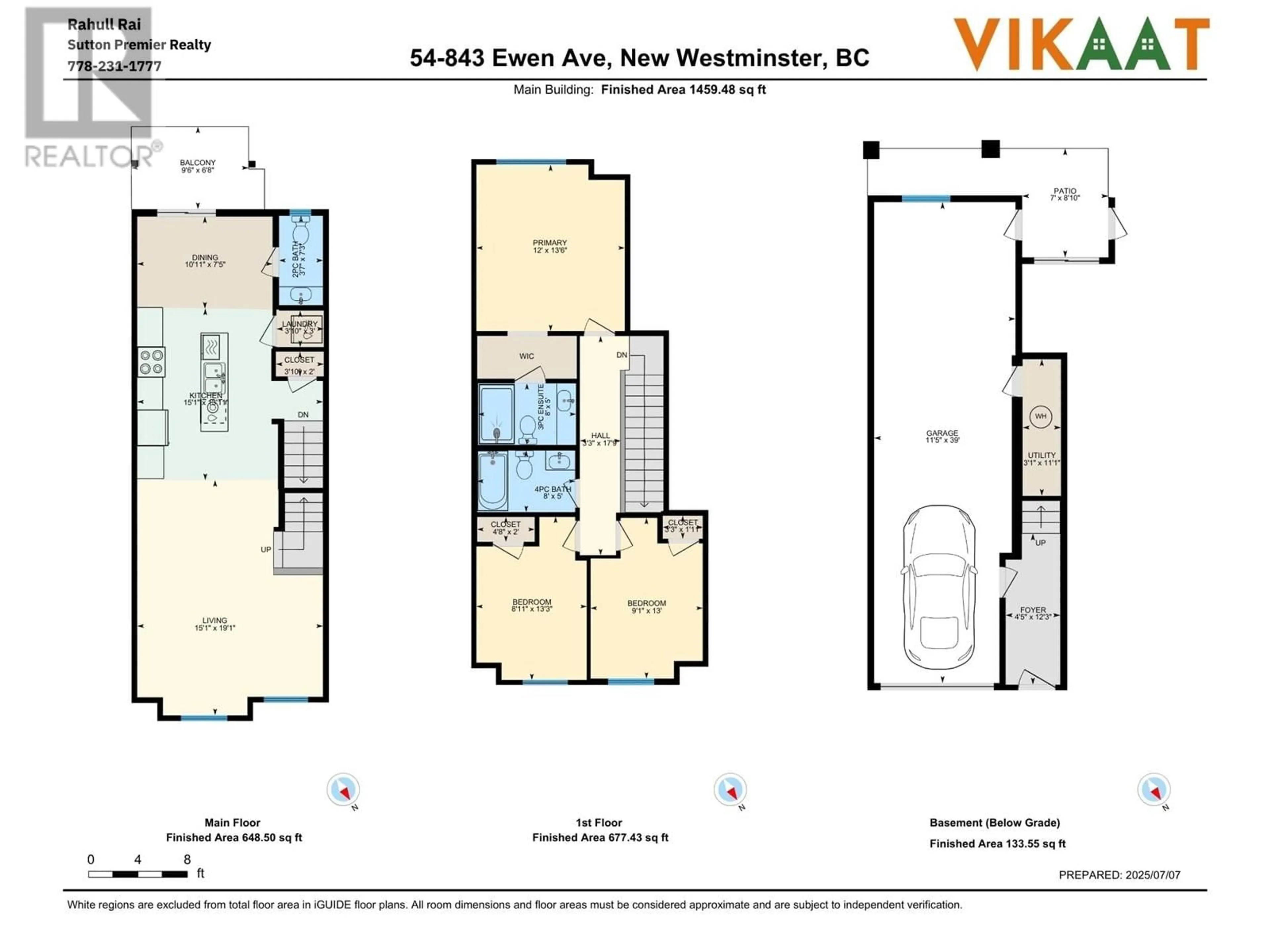 Floor plan for 54 - 843 EWEN AVENUE, New Westminster British Columbia V3M0K6