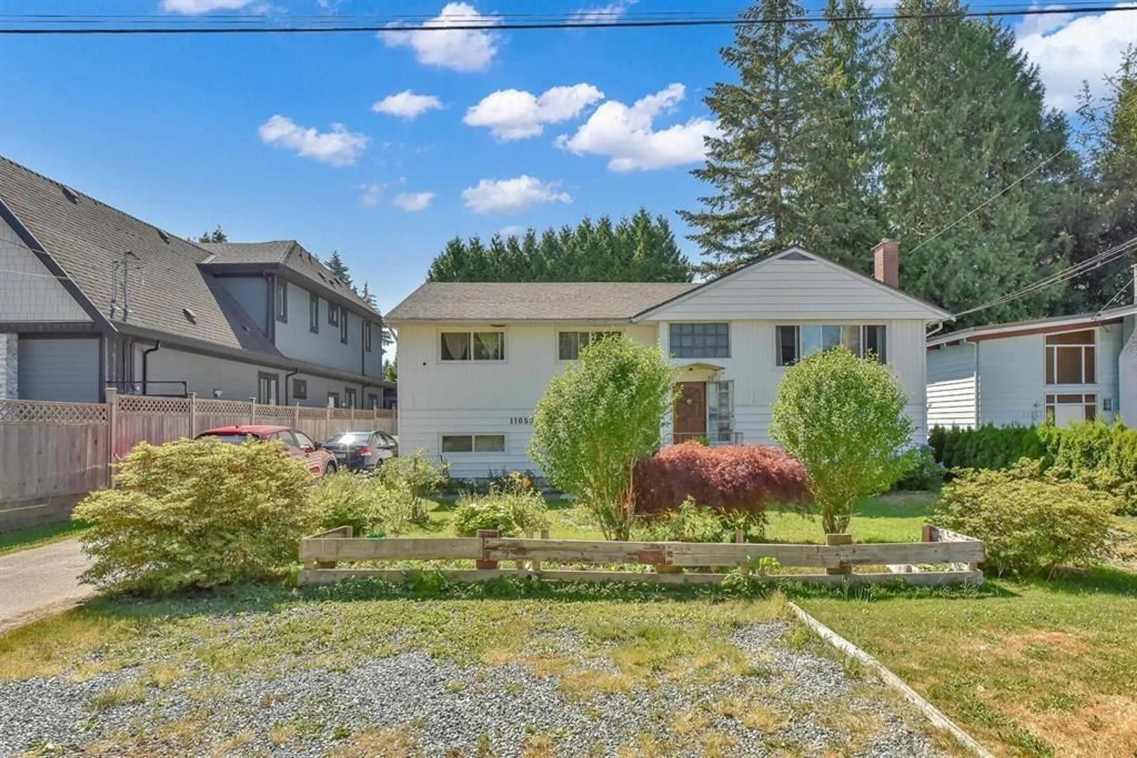 A pic from outside/outdoor area/front of a property/back of a property/a pic from drone, street for 11059 146A, Surrey British Columbia V3R3V3