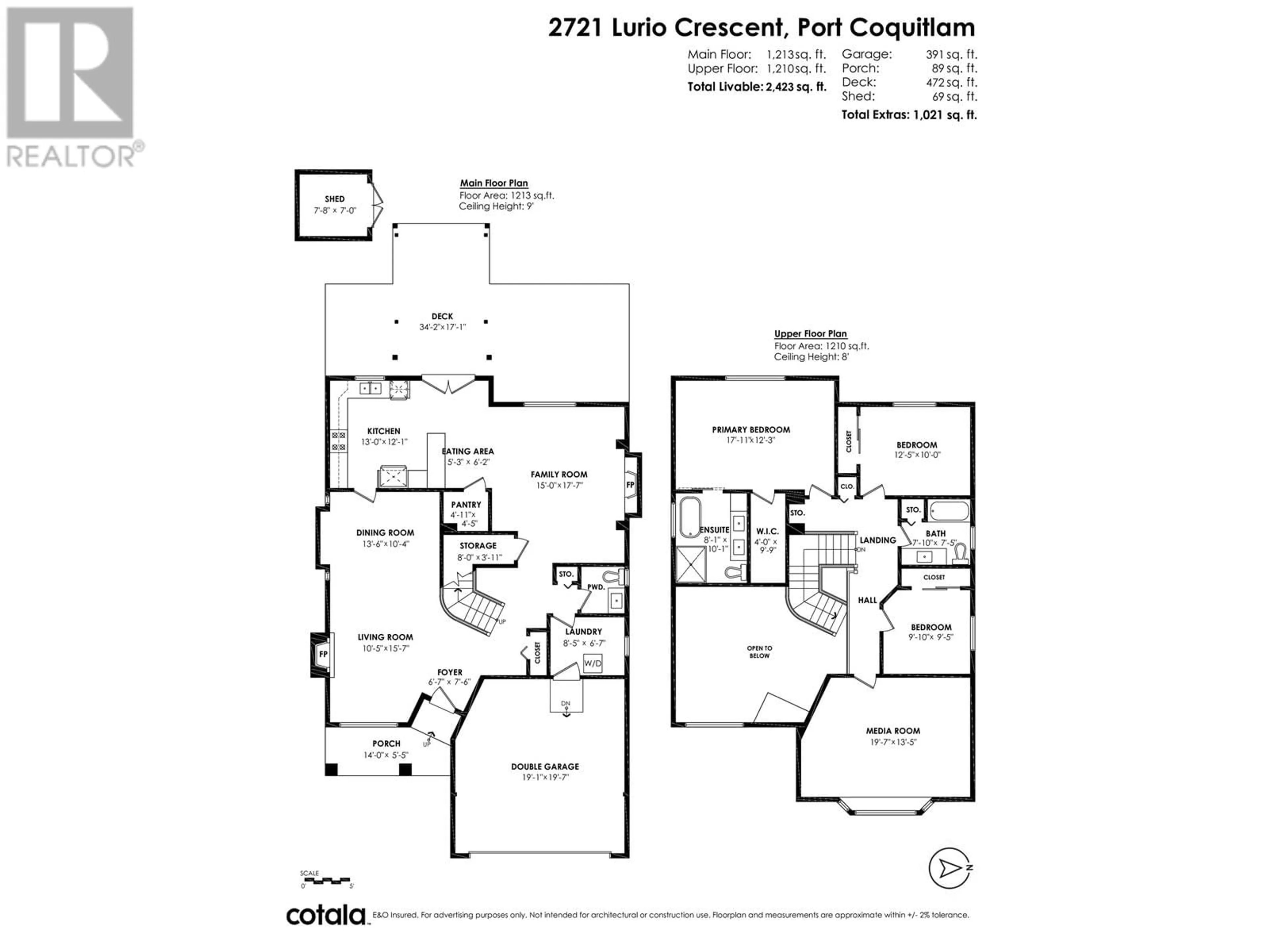 Floor plan for 2721 LURIO CRESCENT, Port Coquitlam British Columbia V3B7Z9