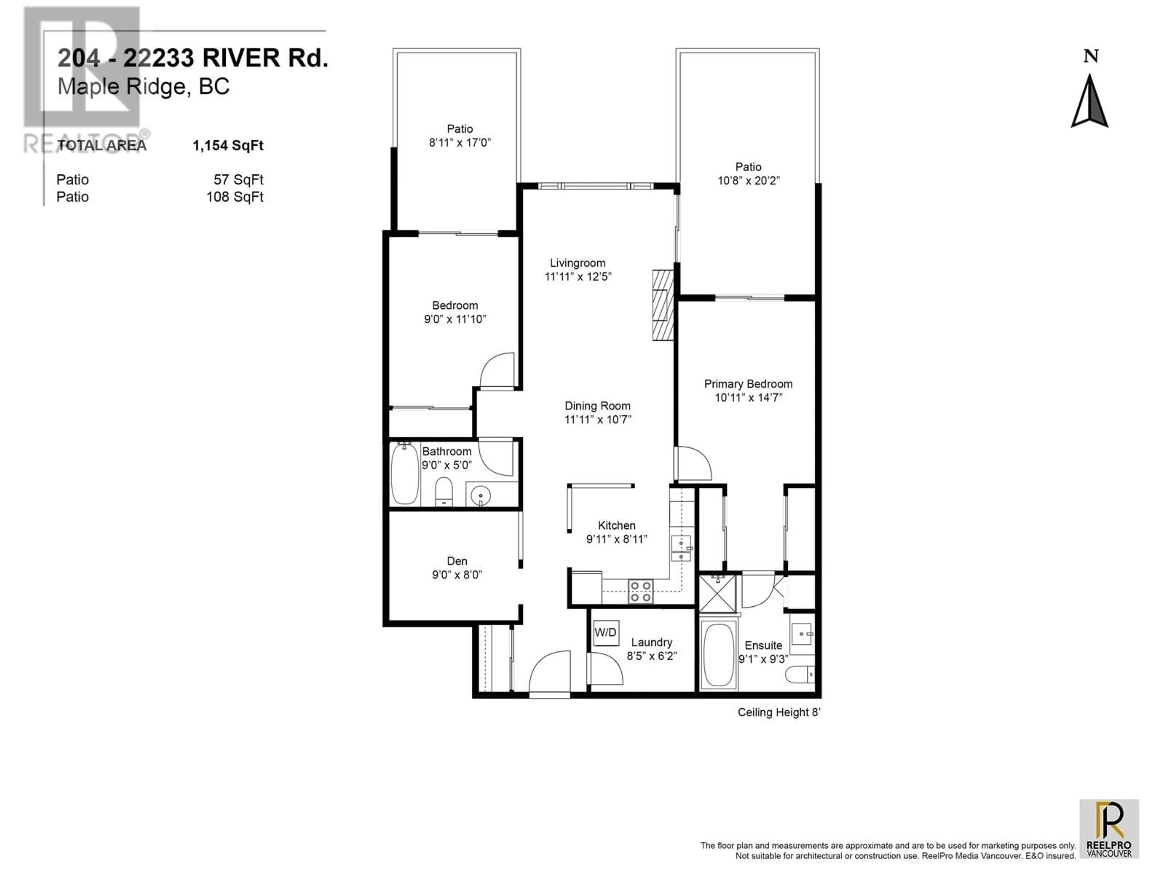 Floor plan for 204 - 22233 RIVER ROAD, Maple Ridge British Columbia V2X3N7
