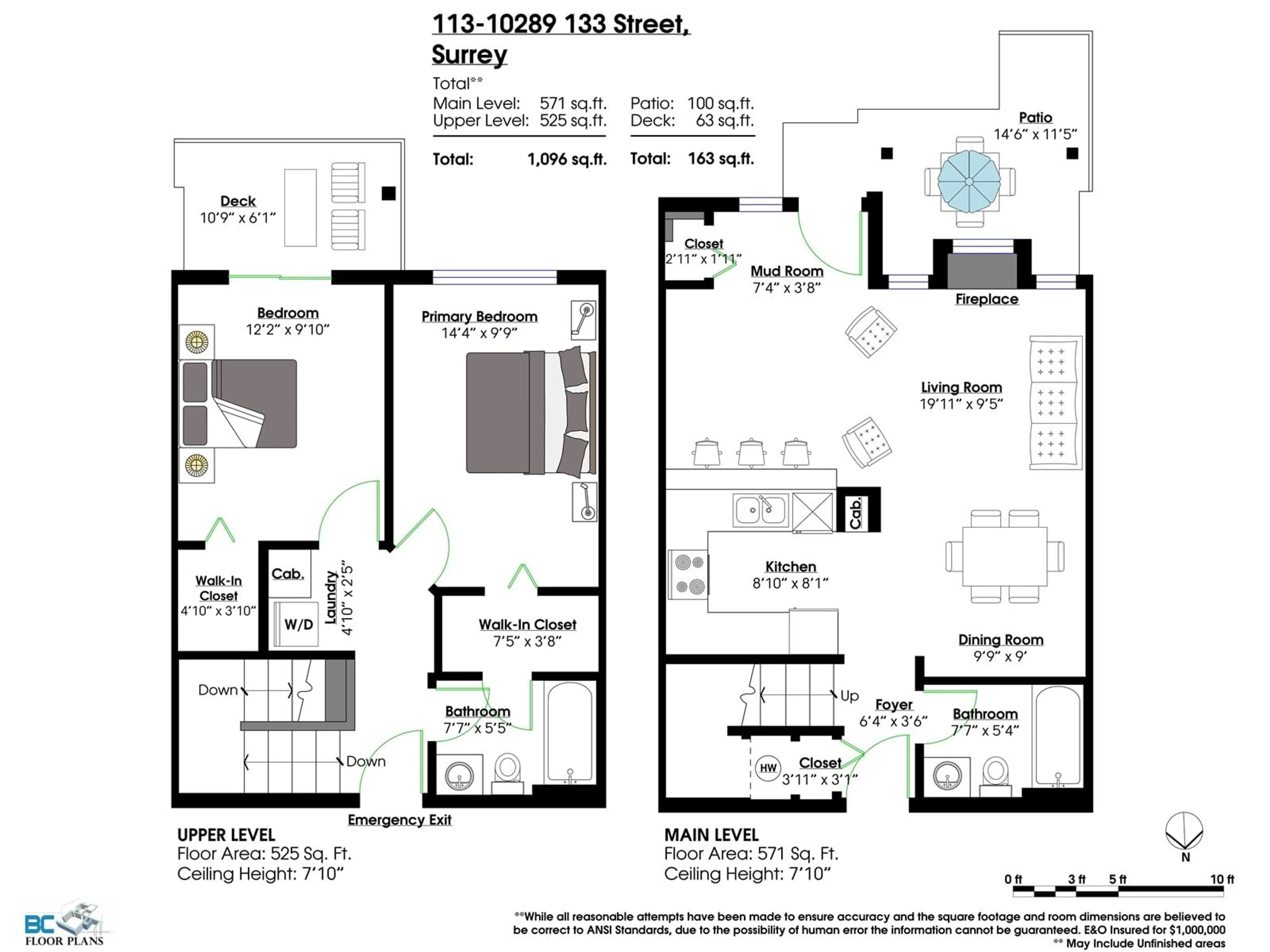 Floor plan for 113 - 10289 133, Surrey British Columbia V3T0B1
