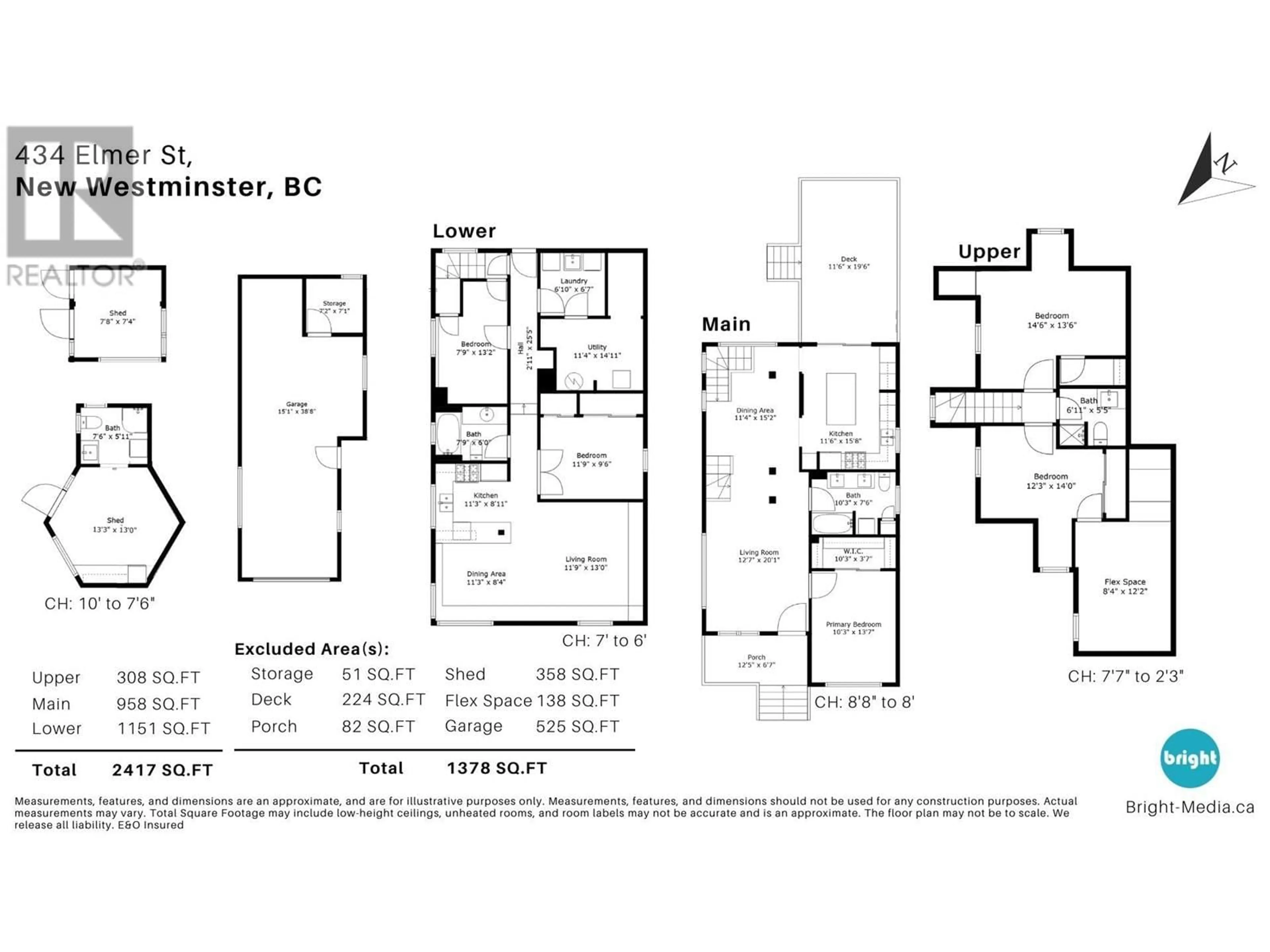 Floor plan for 434 ELMER STREET, New Westminster British Columbia V3L4M5