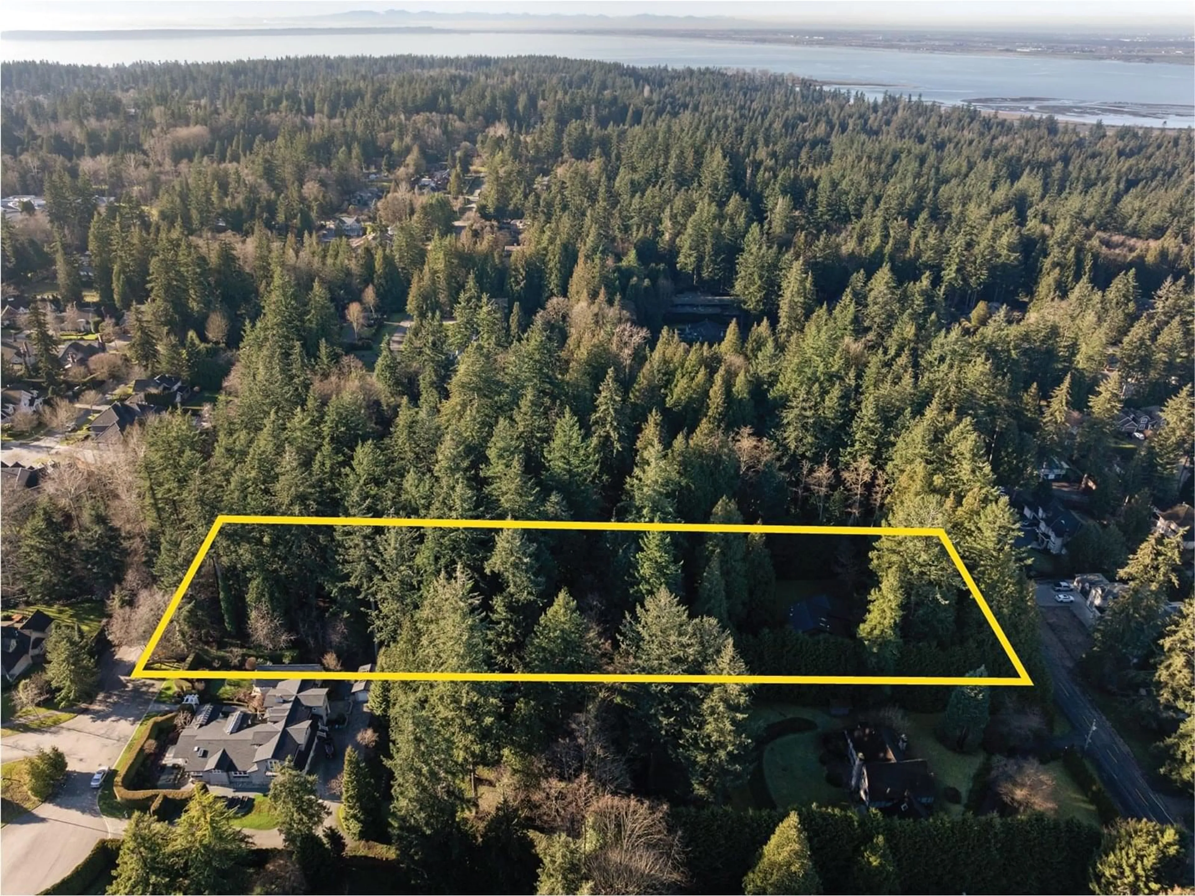A pic from outside/outdoor area/front of a property/back of a property/a pic from drone, water/lake/river/ocean view for 13912 28, Surrey British Columbia V4P1T4