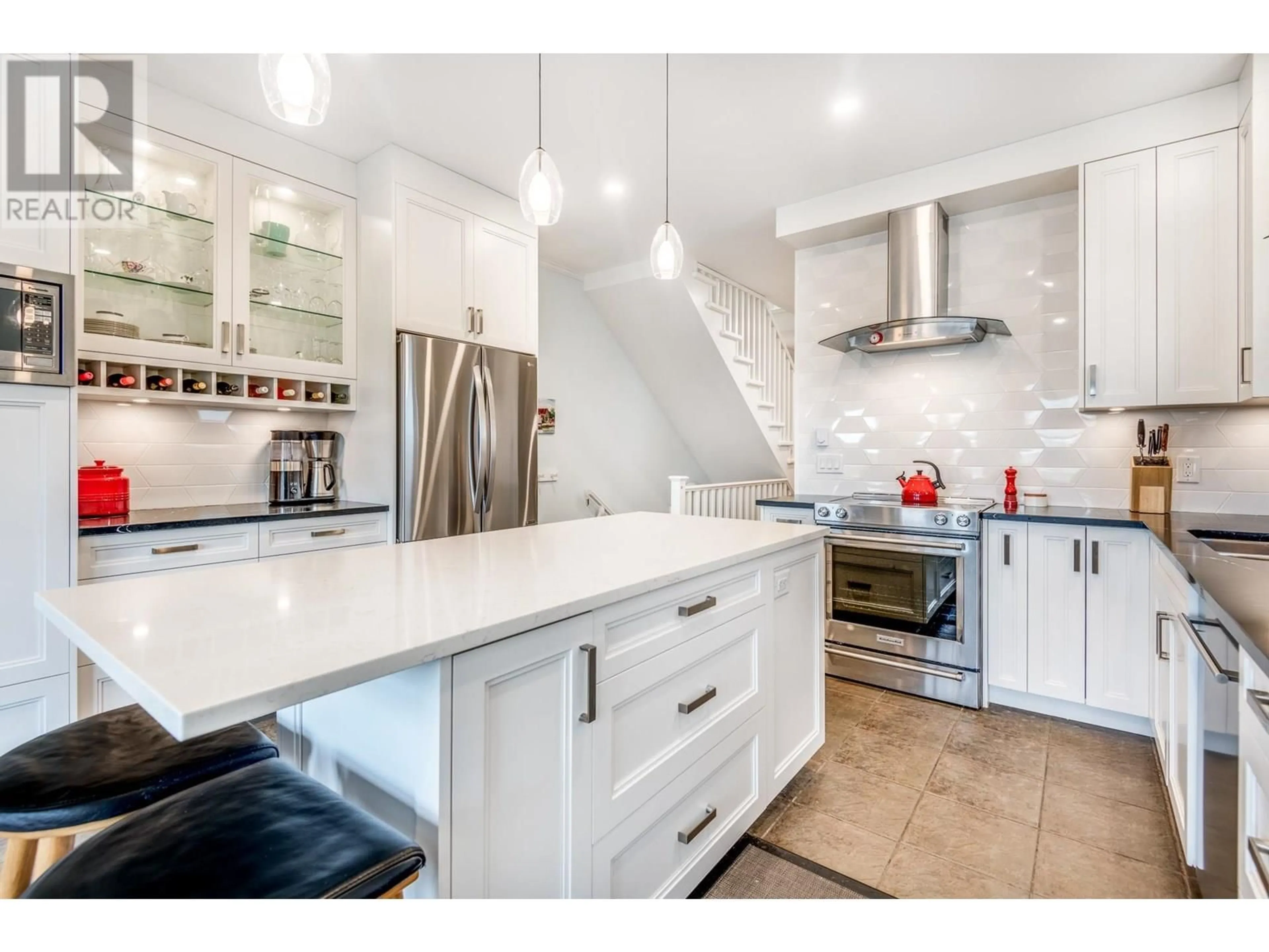 Open concept kitchen, ceramic/tile floor for 12 - 3712 PENDER STREET, Burnaby British Columbia V5C2L3