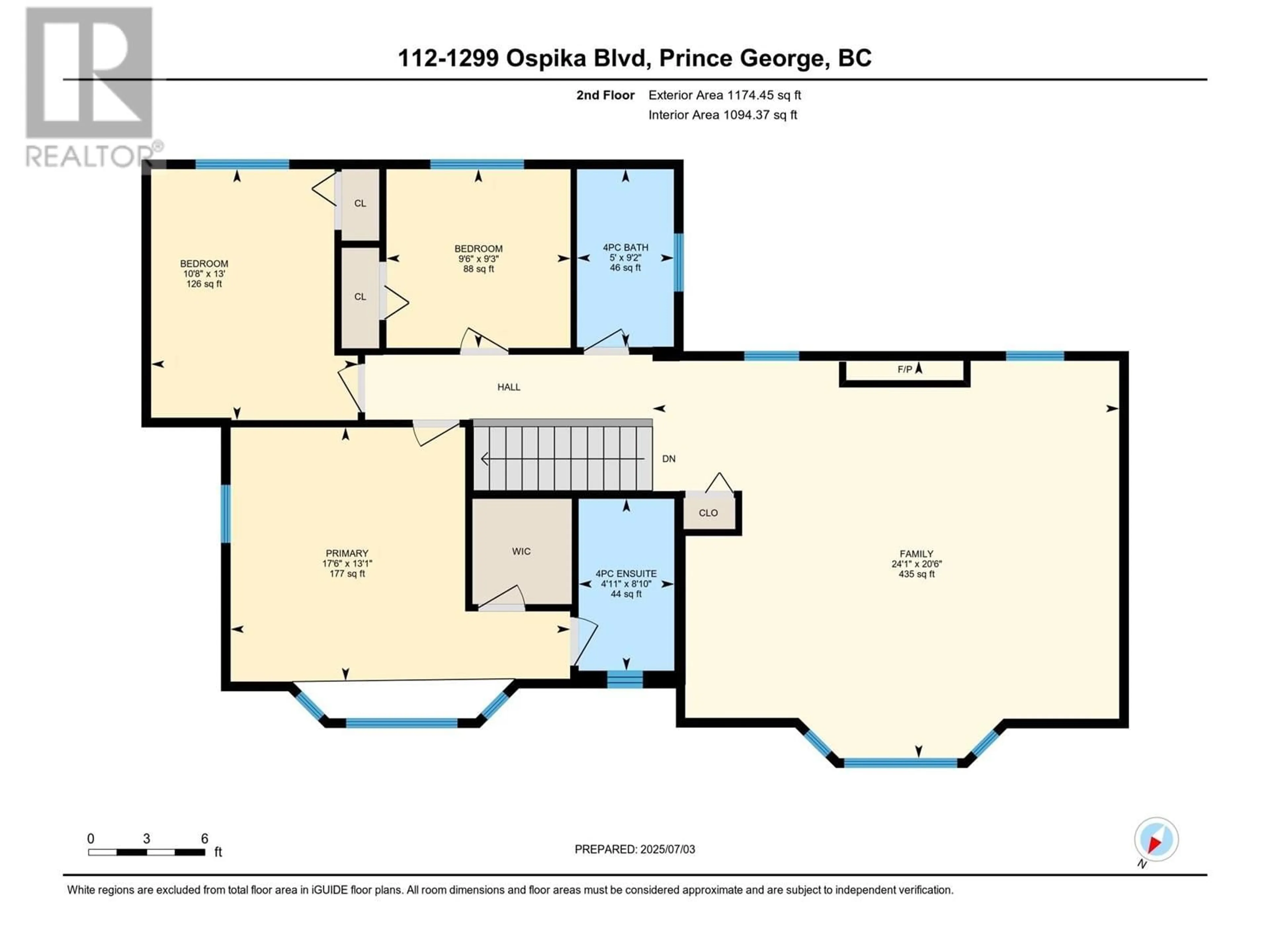 Floor plan for 112 - 1299 OSPIKA BOULEVARD, Prince George British Columbia V2M7G2