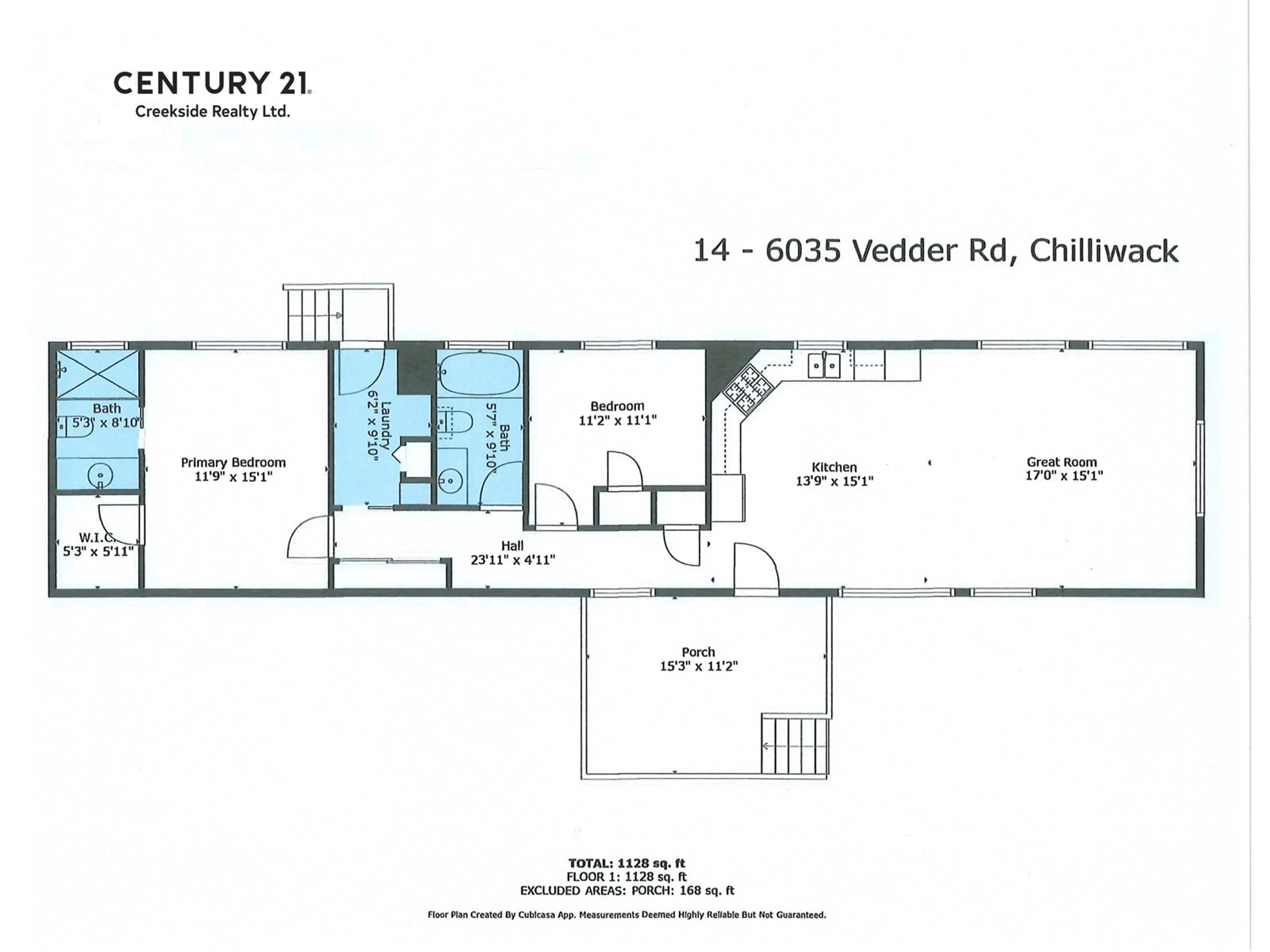 Floor plan for 14 - 6035 VEDDER ROAD, Chilliwack British Columbia V2R1E5