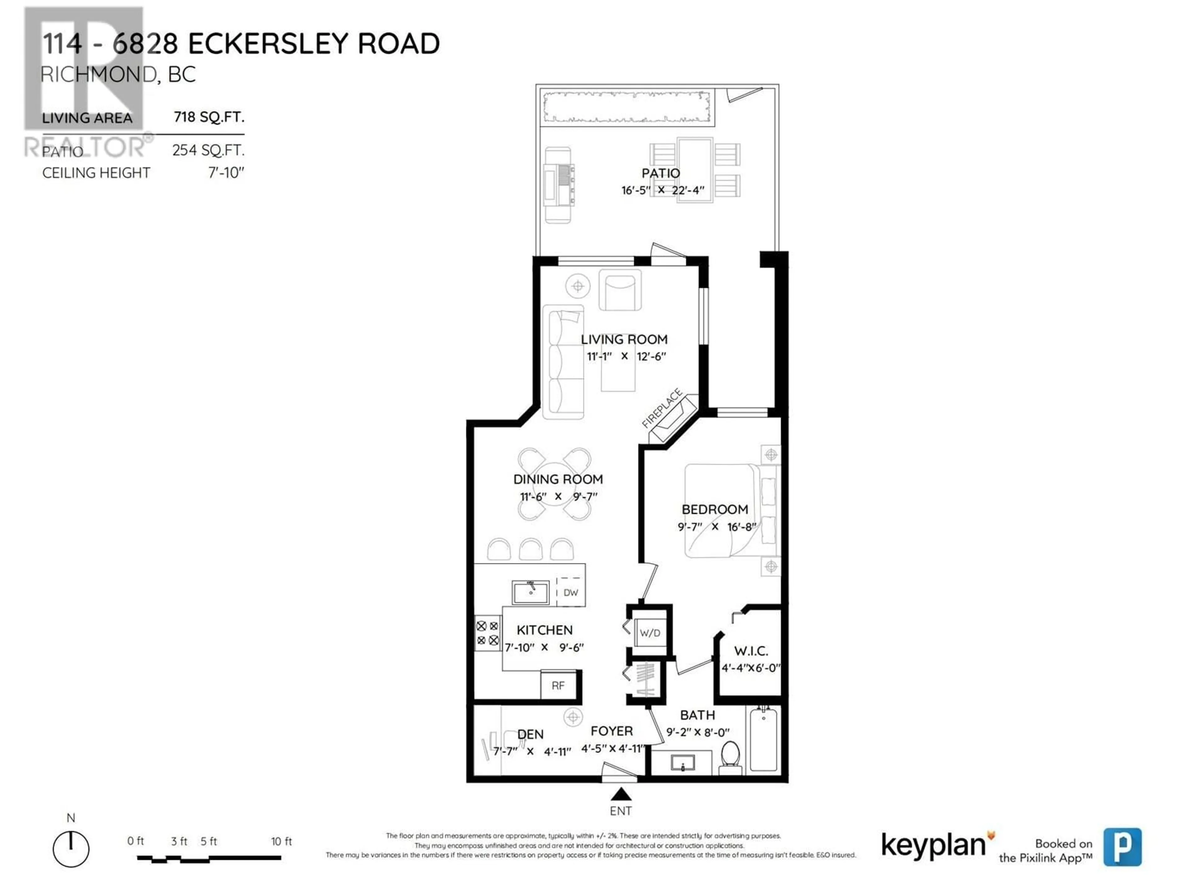 Floor plan for 114 - 6828 ECKERSLEY ROAD, Richmond British Columbia V6Y0E8