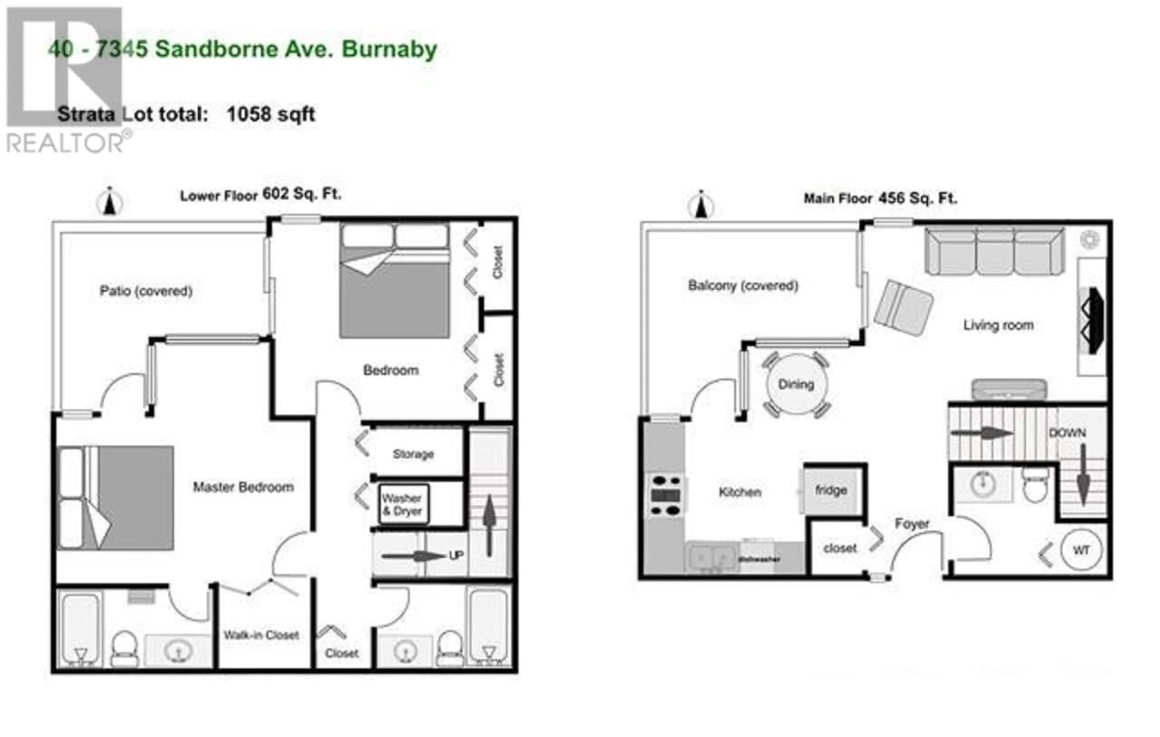 Floor plan for 40 - 7345 SANDBORNE AVENUE, Burnaby British Columbia V3N4W6