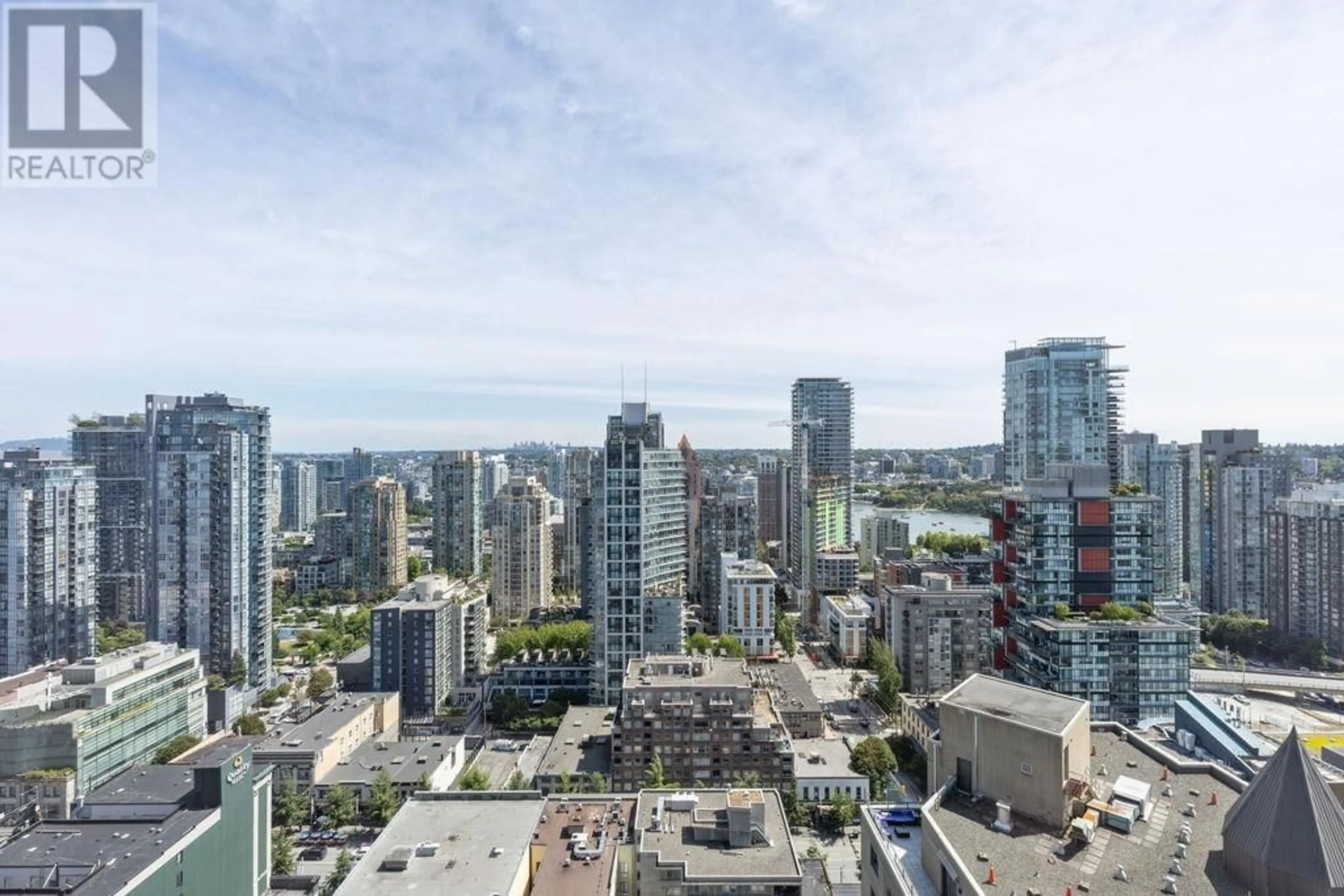 A pic from outside/outdoor area/front of a property/back of a property/a pic from drone, city buildings view from balcony for 3005 - 1283 HOWE STREET, Vancouver British Columbia V6Z0E3