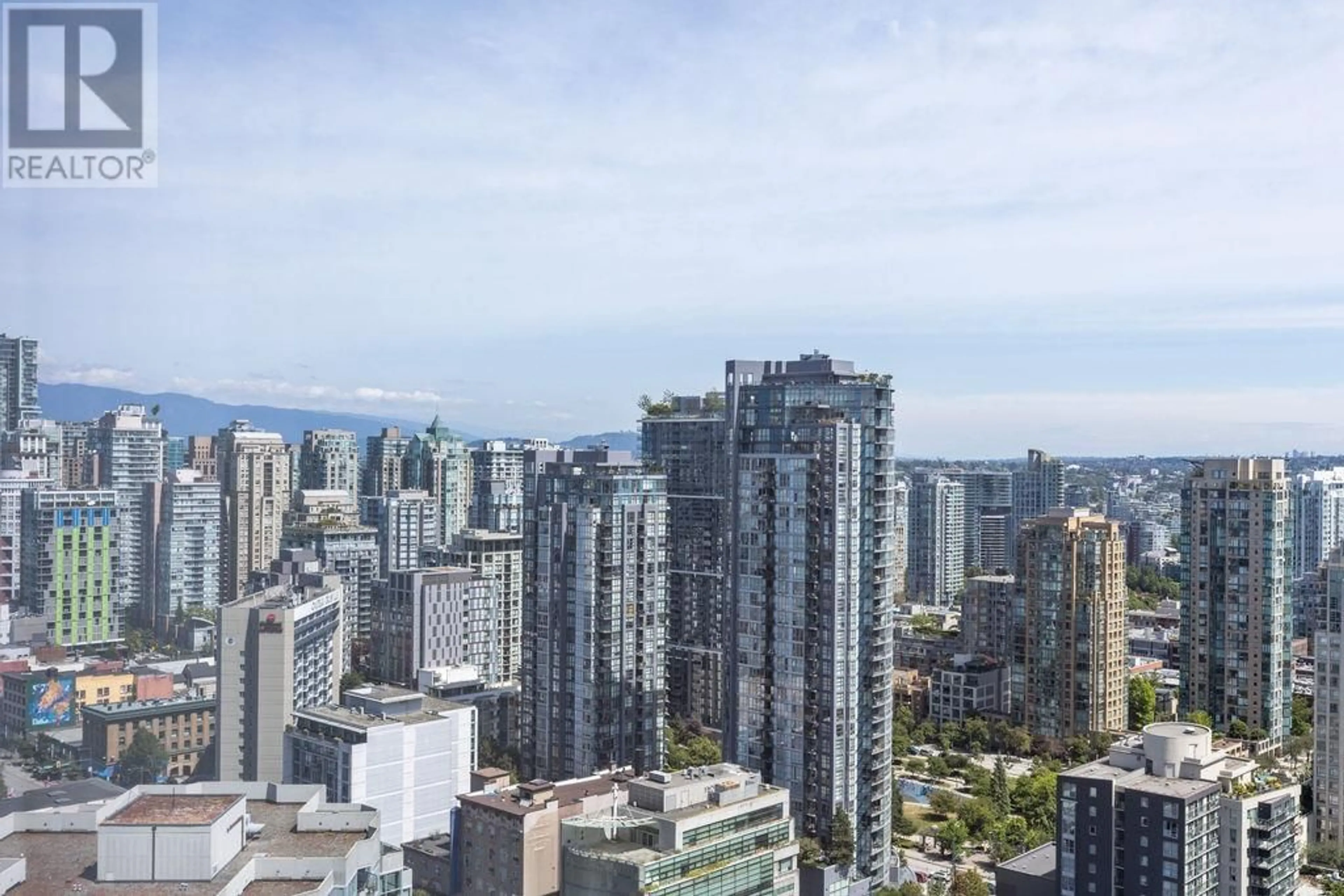 A pic from outside/outdoor area/front of a property/back of a property/a pic from drone, city buildings view from balcony for 3005 - 1283 HOWE STREET, Vancouver British Columbia V6Z0E3