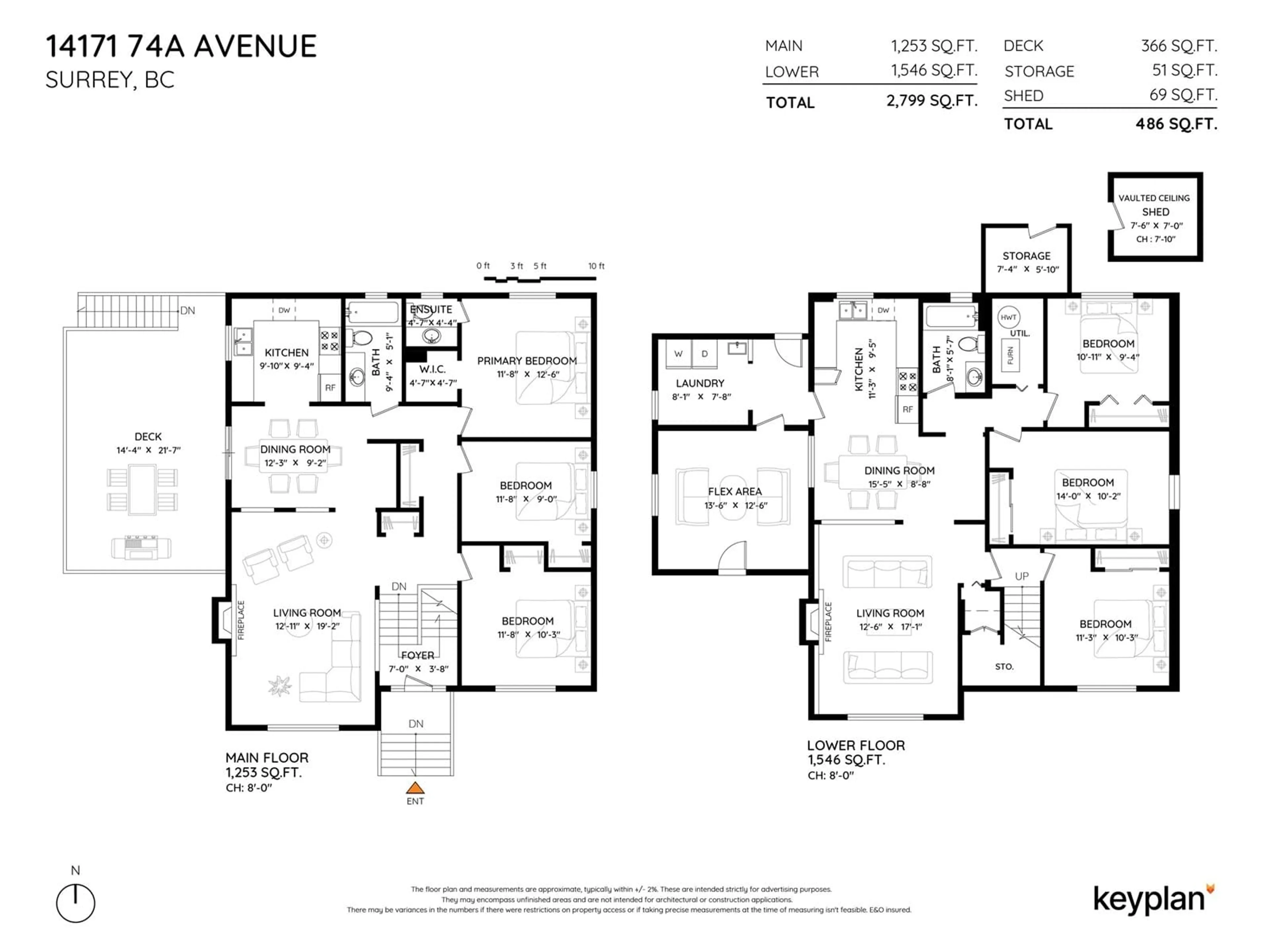 Floor plan for 14171 74A, Surrey British Columbia V3W7N3