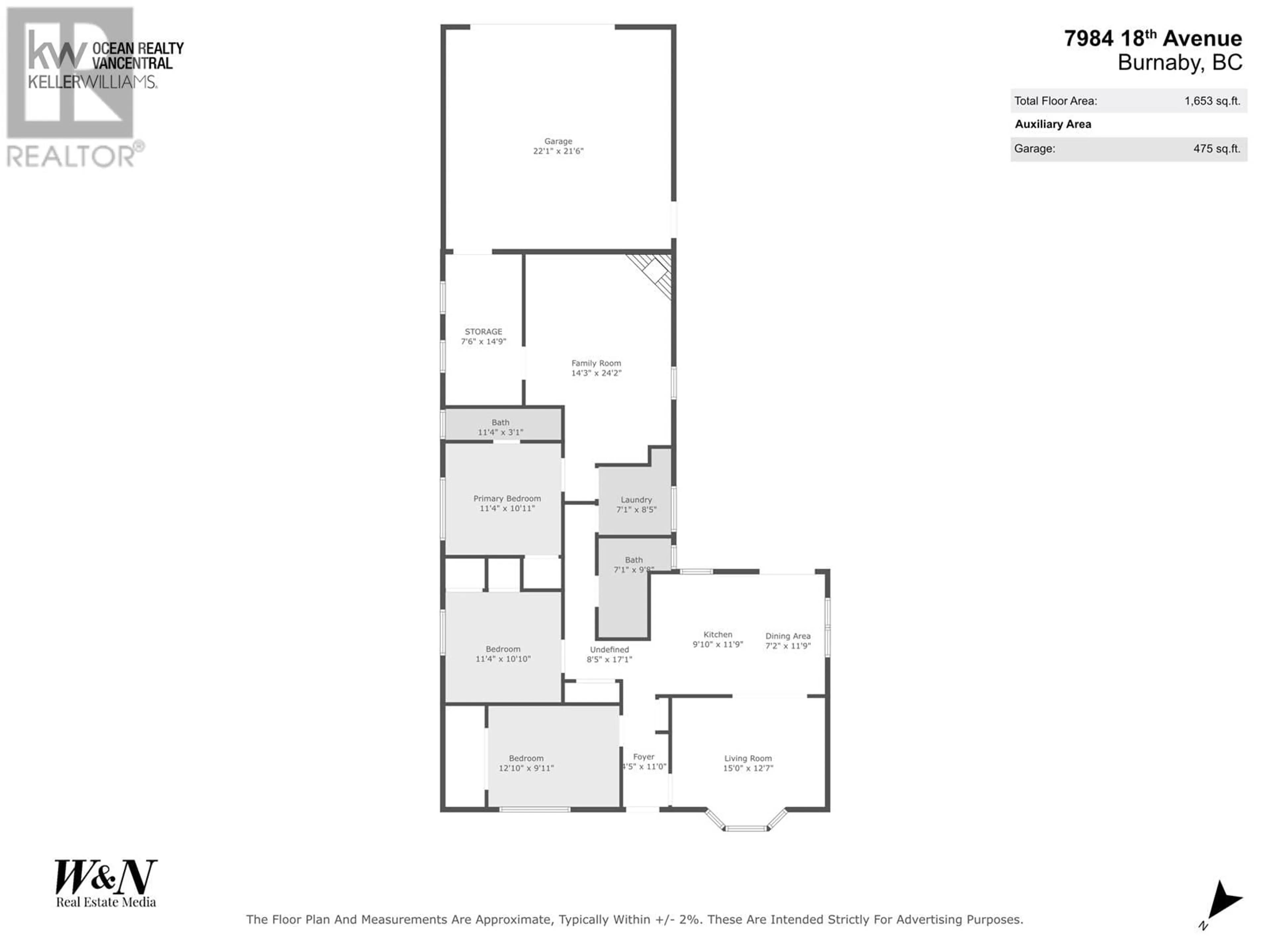 Floor plan for 7984 18TH AVENUE, Burnaby British Columbia V3N1J6