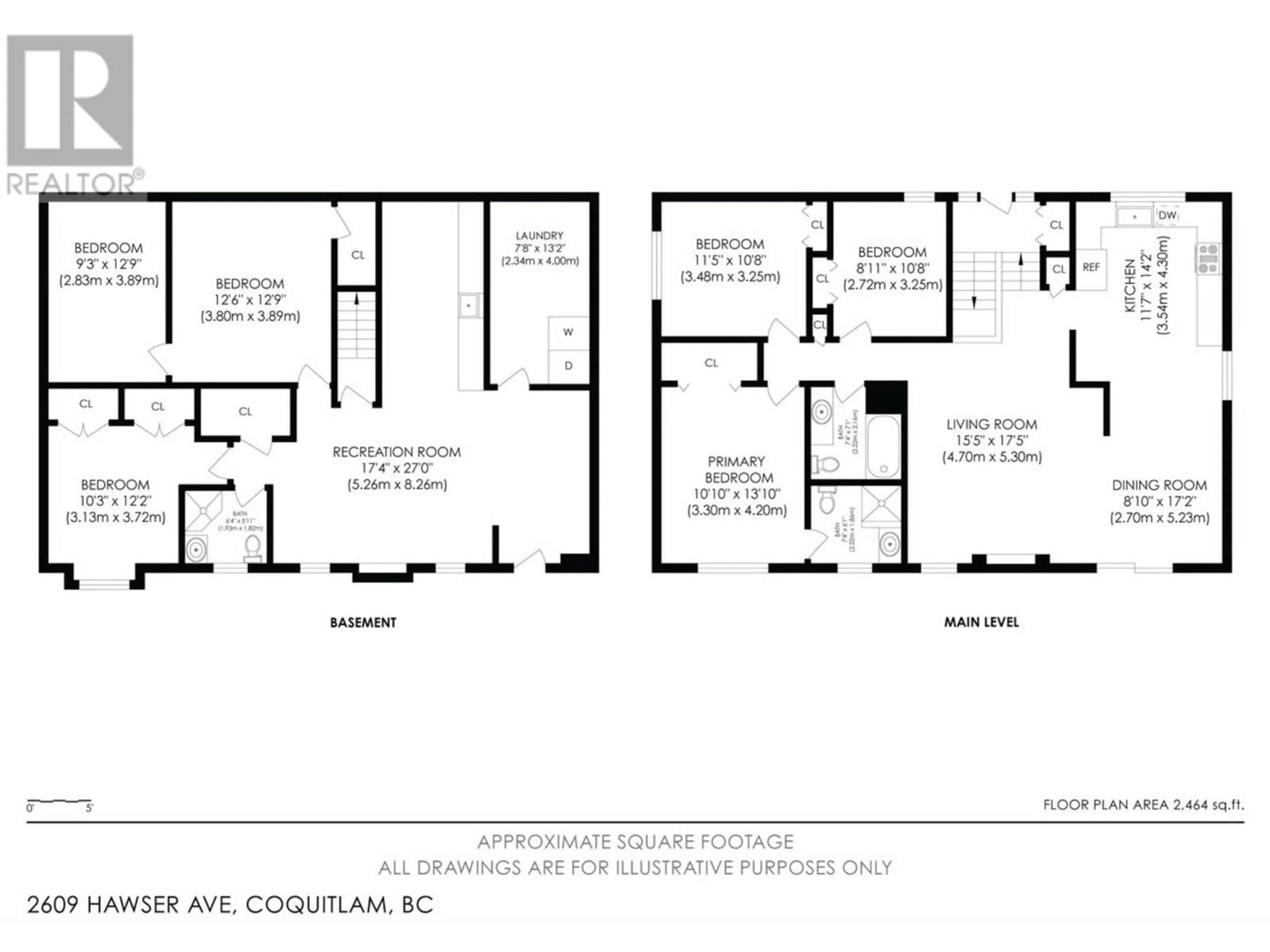 Floor plan for 2609 HAWSER AVENUE, Coquitlam British Columbia V3C4C9
