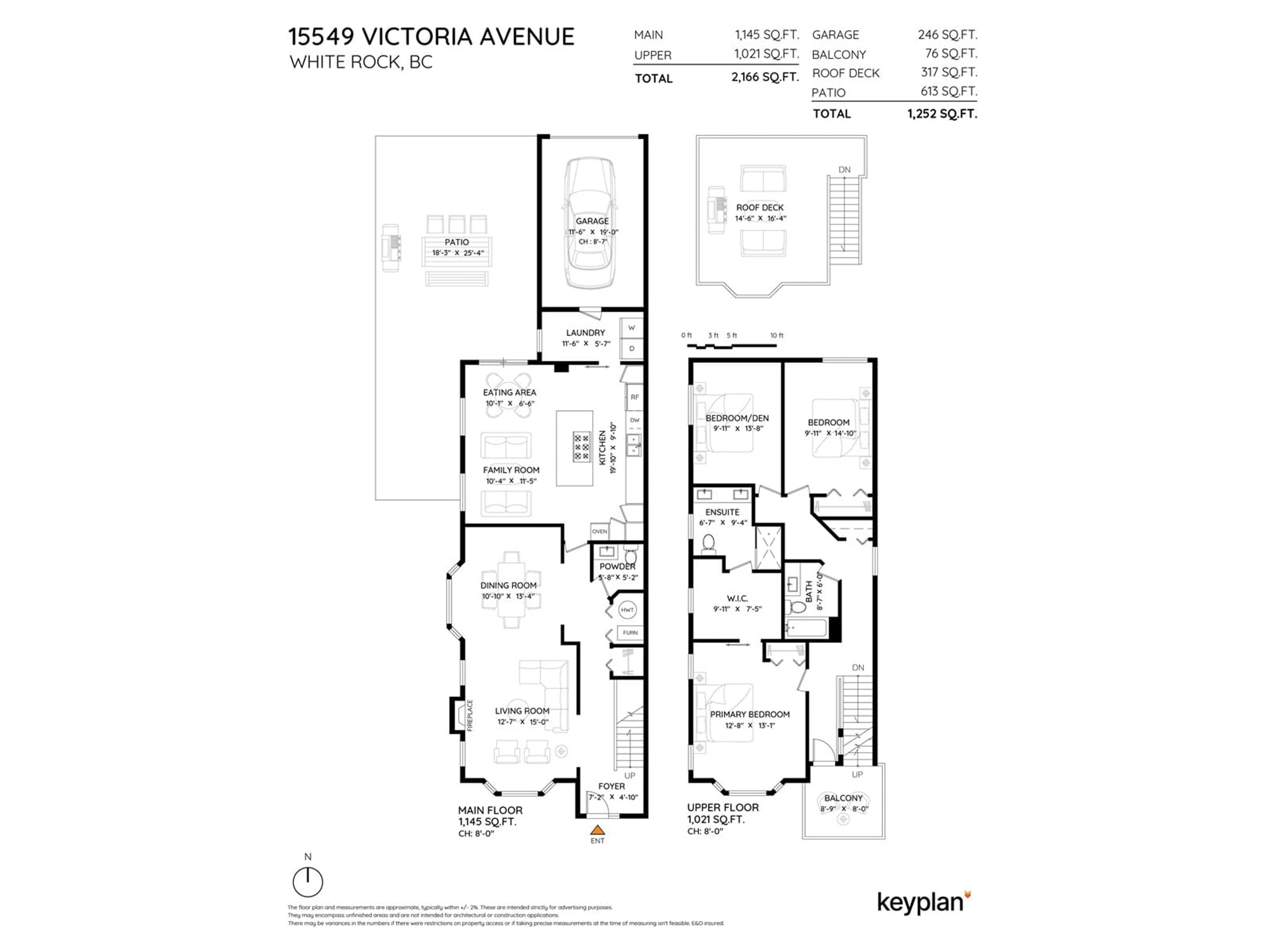 Floor plan for 15549 VICTORIA, White Rock British Columbia V4B1H8