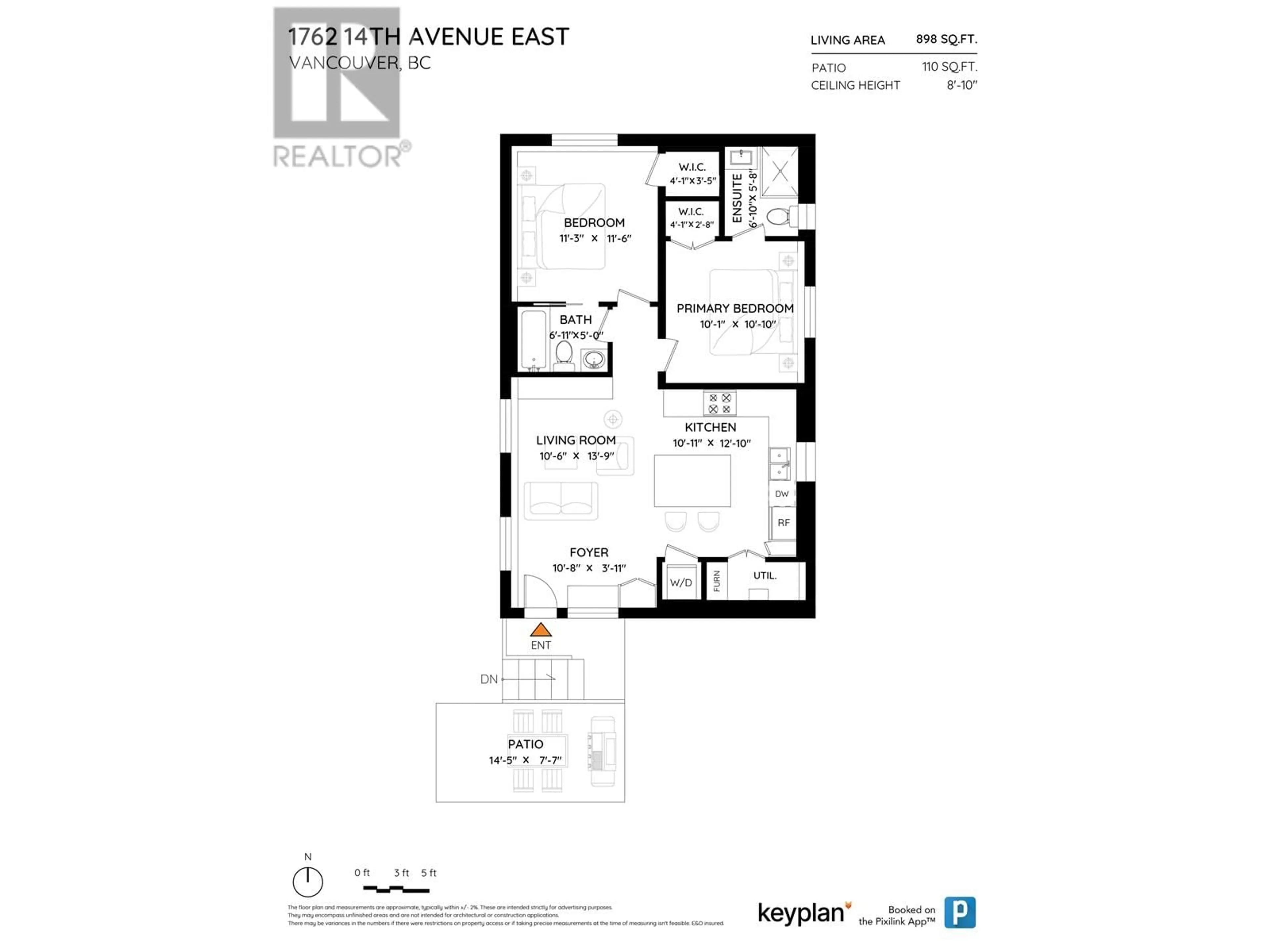 Floor plan for 1762 14TH AVENUE, Vancouver British Columbia V5N2E2