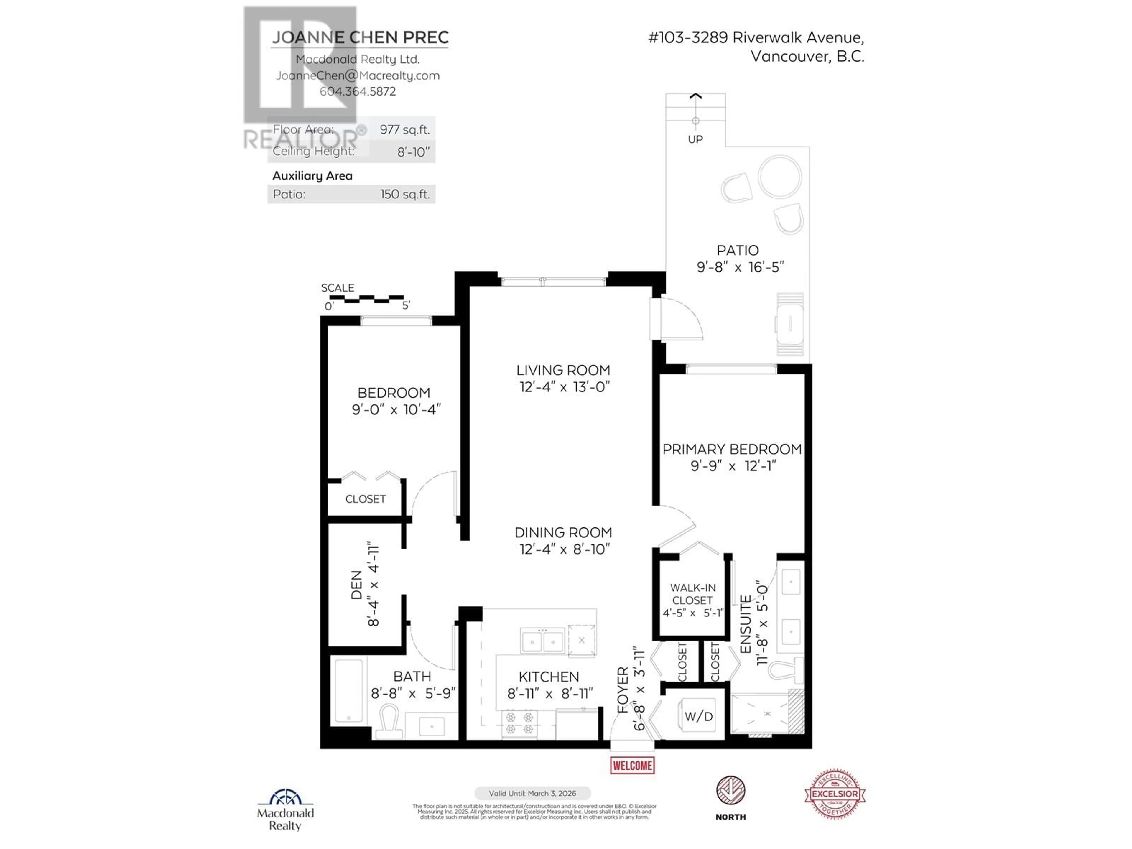Floor plan for 103 - 3289 RIVERWALK AVENUE, Vancouver British Columbia V5S0G2