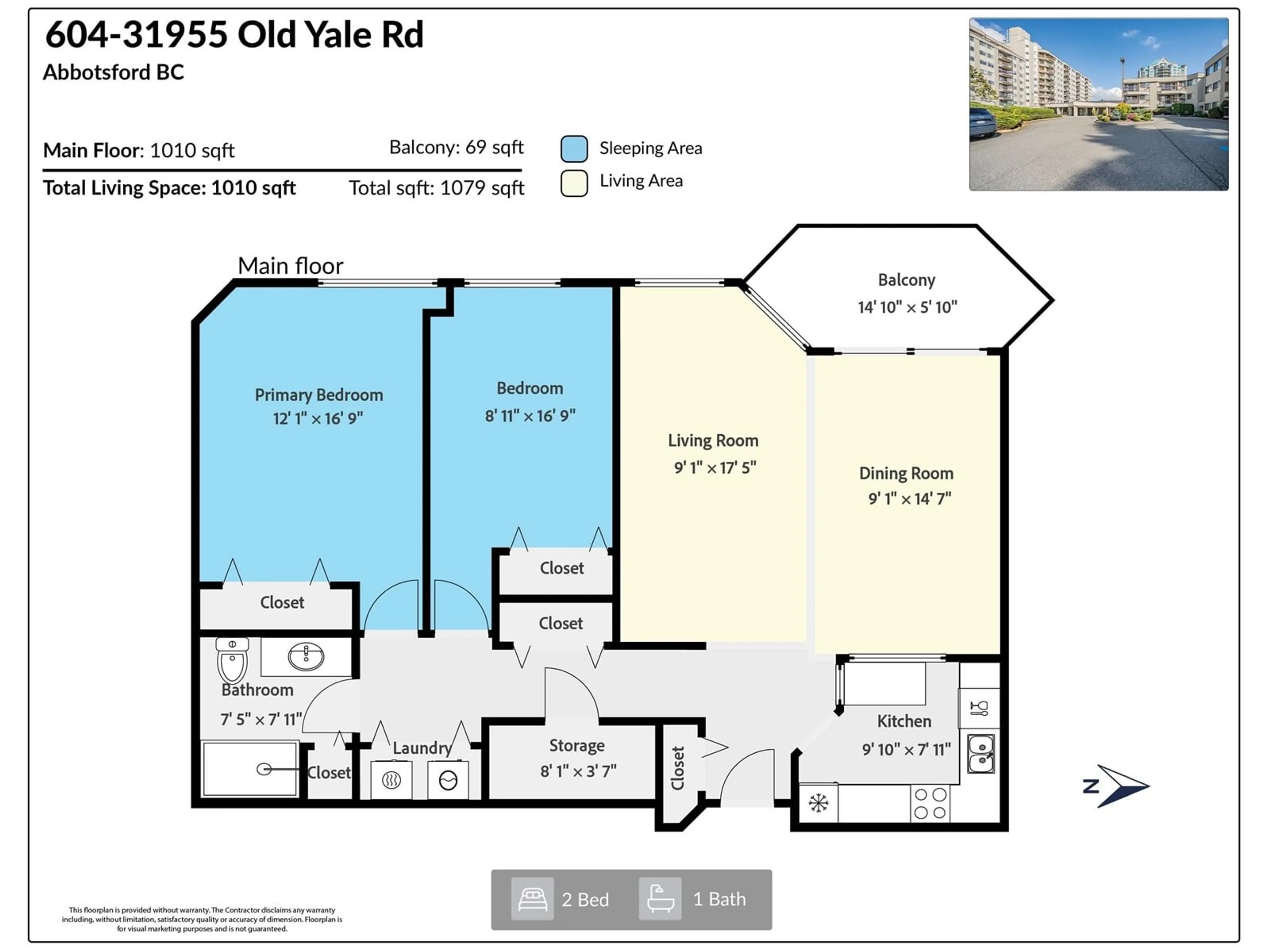 Floor plan for 604 - 31955 OLD YALE, Abbotsford British Columbia V2T4N1