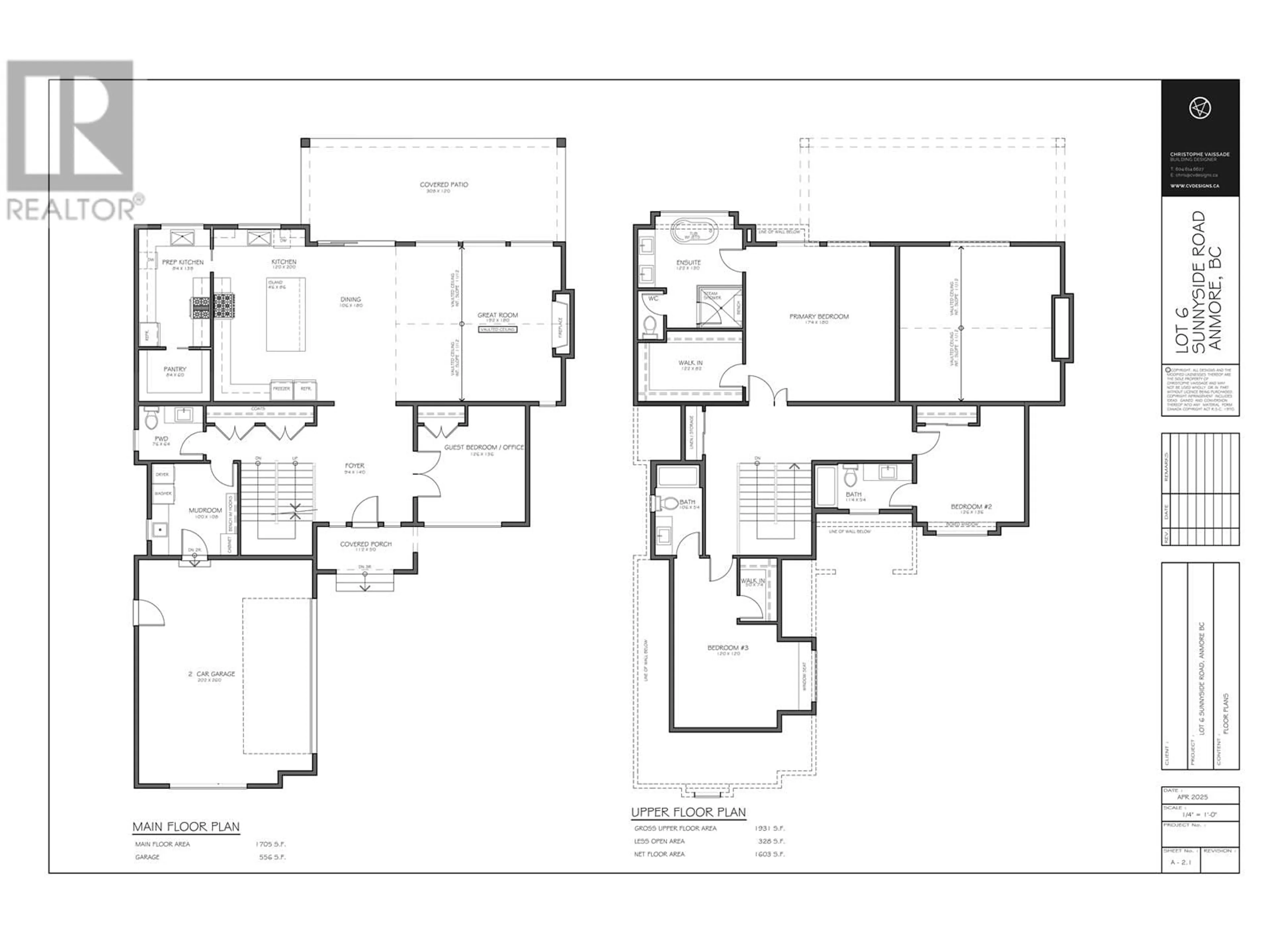 Floor plan for LOT 6 - 2307 SUNNYSIDE ROAD, Port Moody British Columbia V3H4Y4