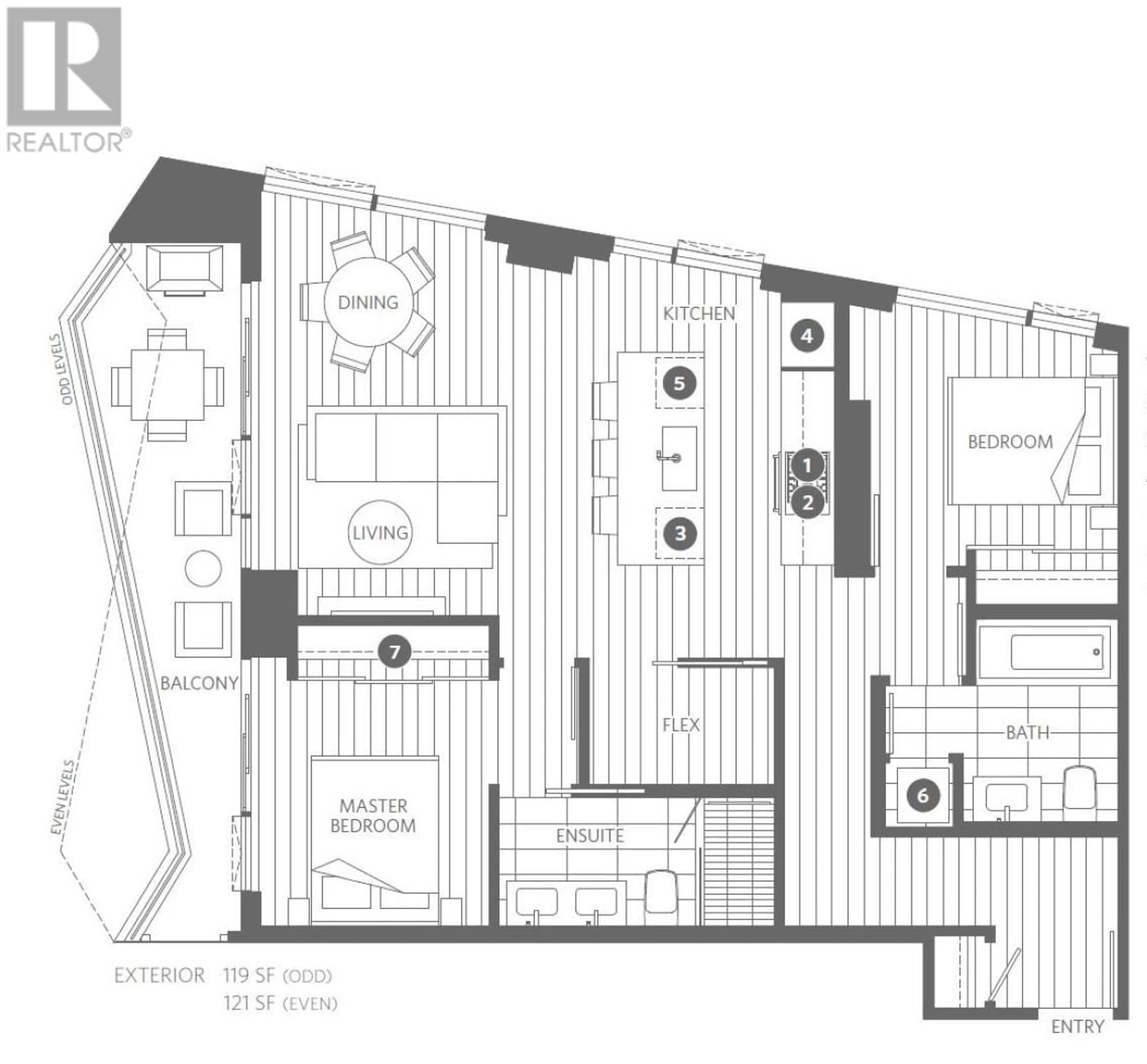 Floor plan for 2805 - 889 PACIFIC STREET, Vancouver British Columbia V6Z1C3