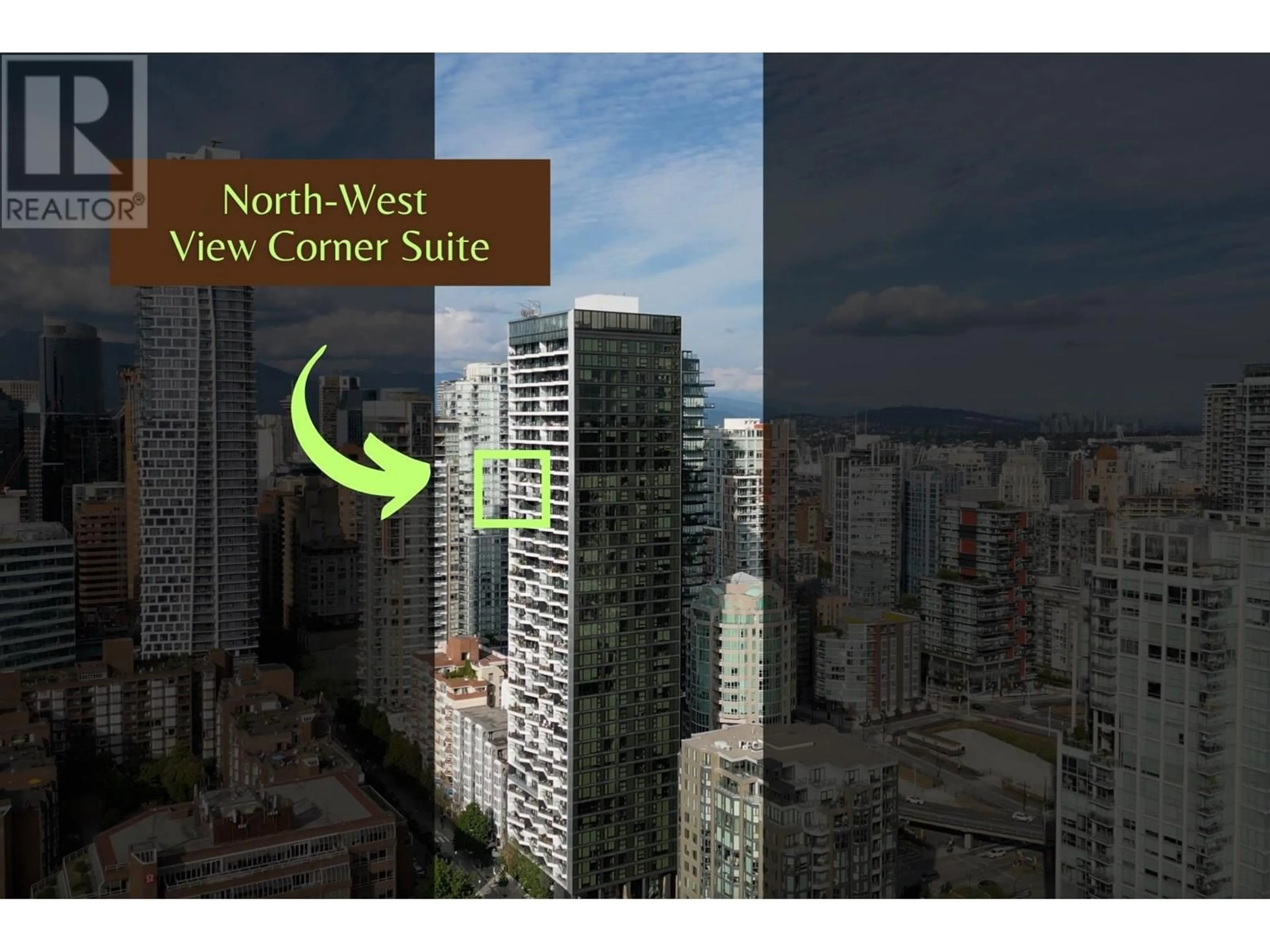 A pic from outside/outdoor area/front of a property/back of a property/a pic from drone, city buildings view from balcony for 2805 - 889 PACIFIC STREET, Vancouver British Columbia V6Z1C3