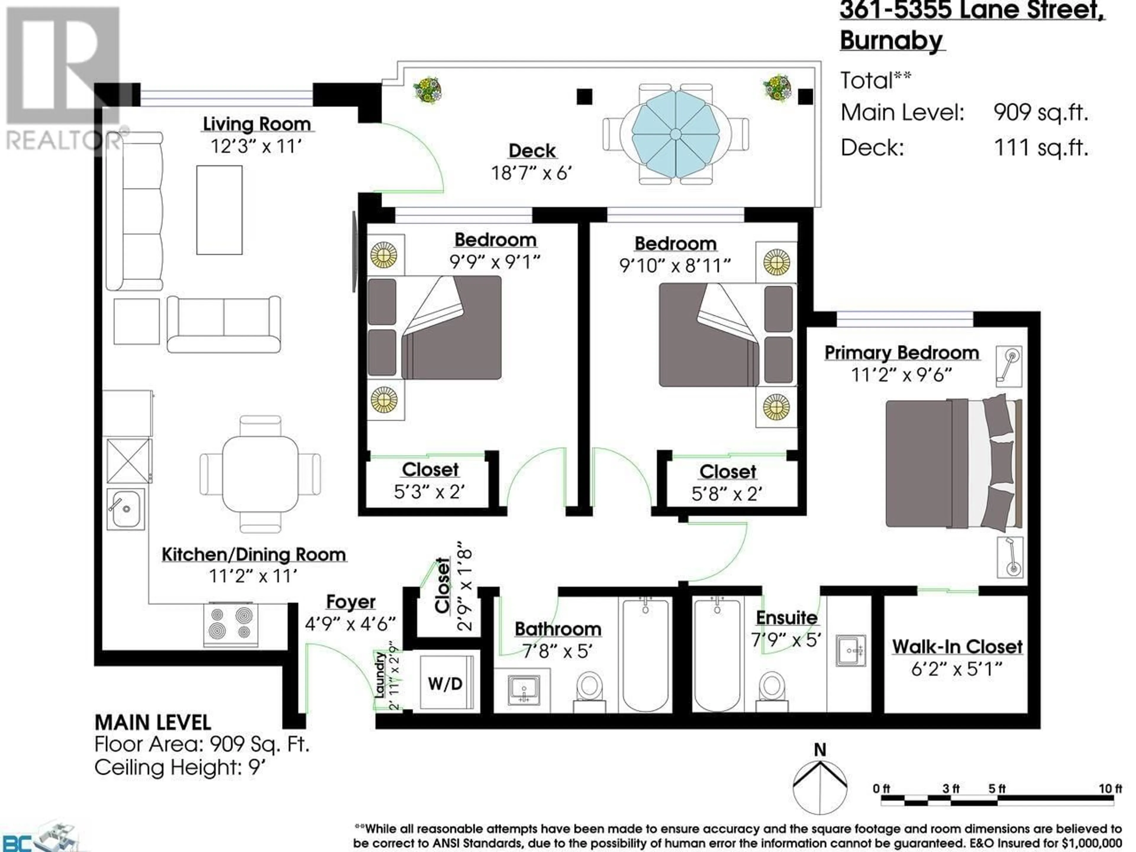 Floor plan for 361 - 5355 LANE STREET, Burnaby British Columbia V5H0H1