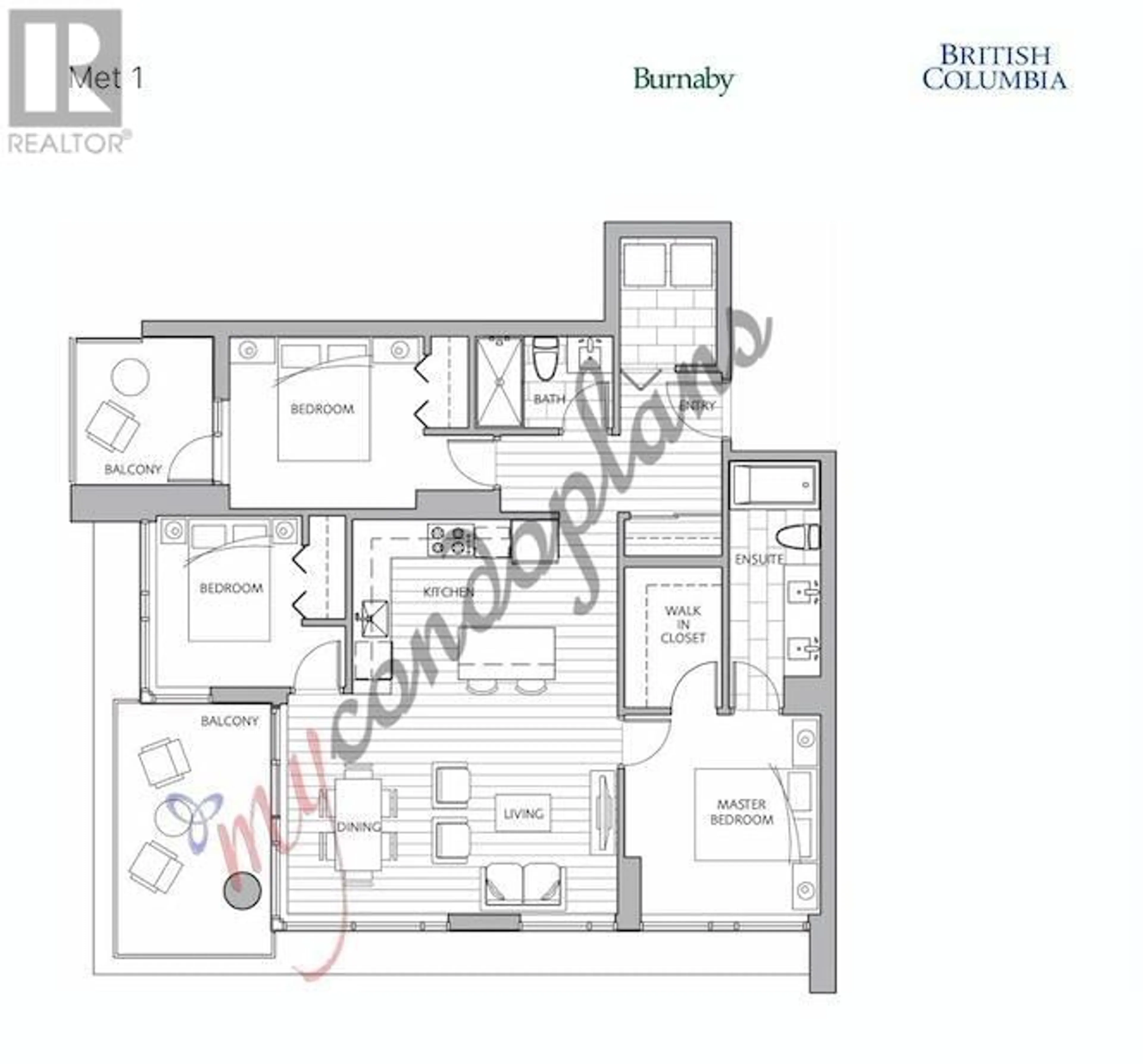 Floor plan for 3305 - 6588 NELSON AVENUE, Burnaby British Columbia V5H0E8
