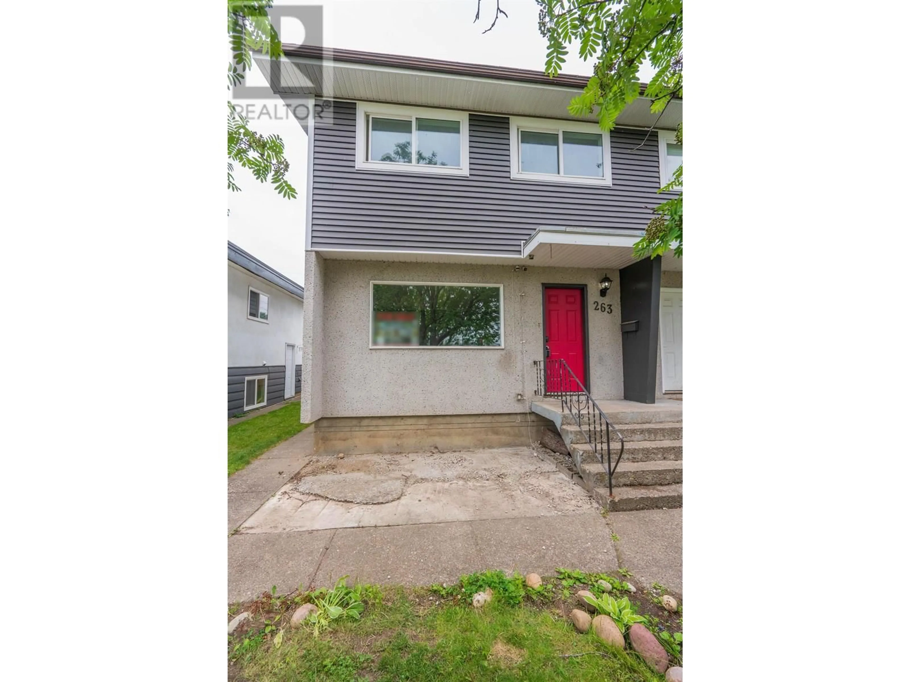Home with vinyl exterior material, street for 263 MOFFAT STREET, Prince George British Columbia V2M3L4