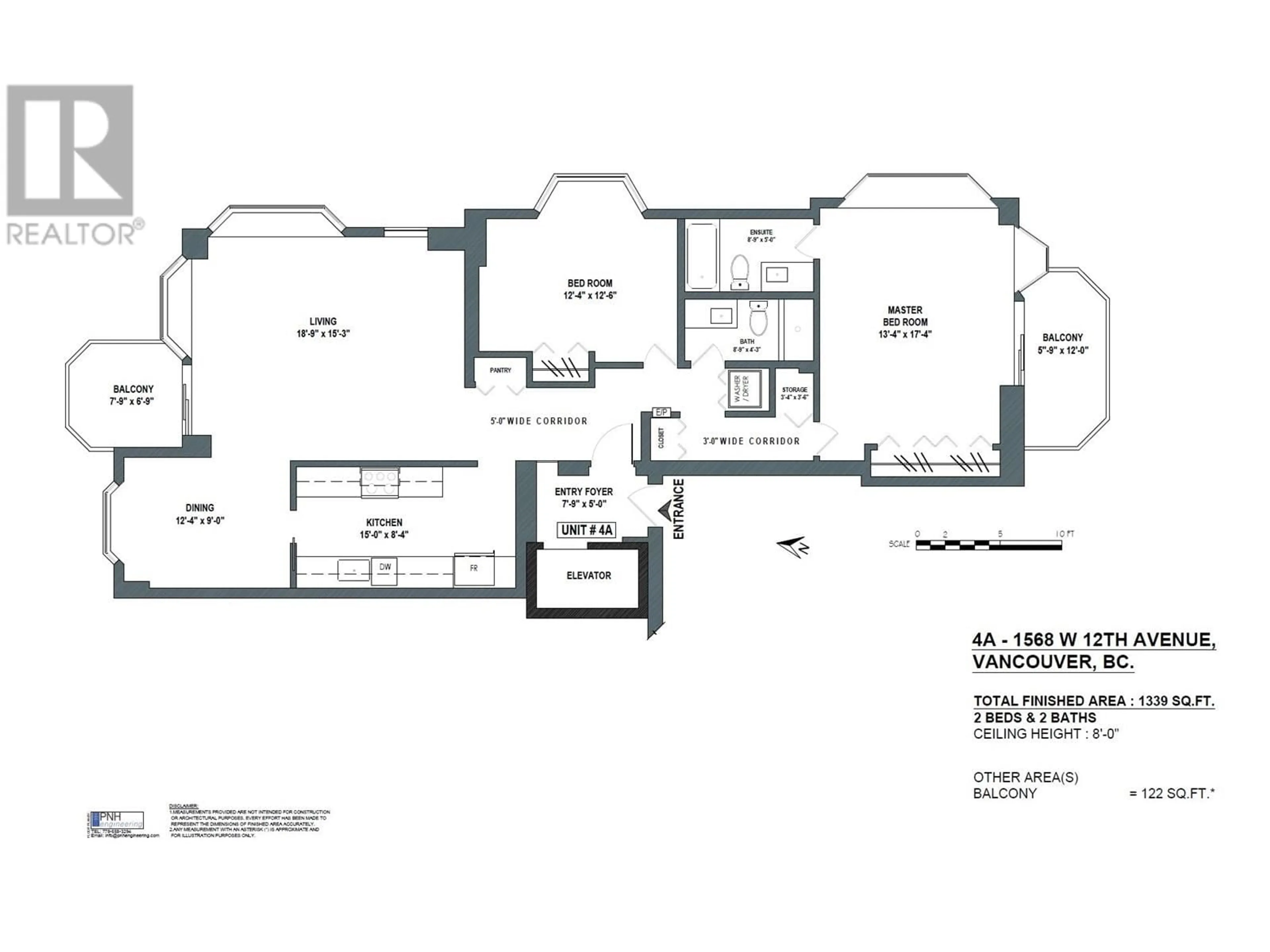 Floor plan for 4A - 1568 12TH AVENUE, Vancouver British Columbia V6J2E1