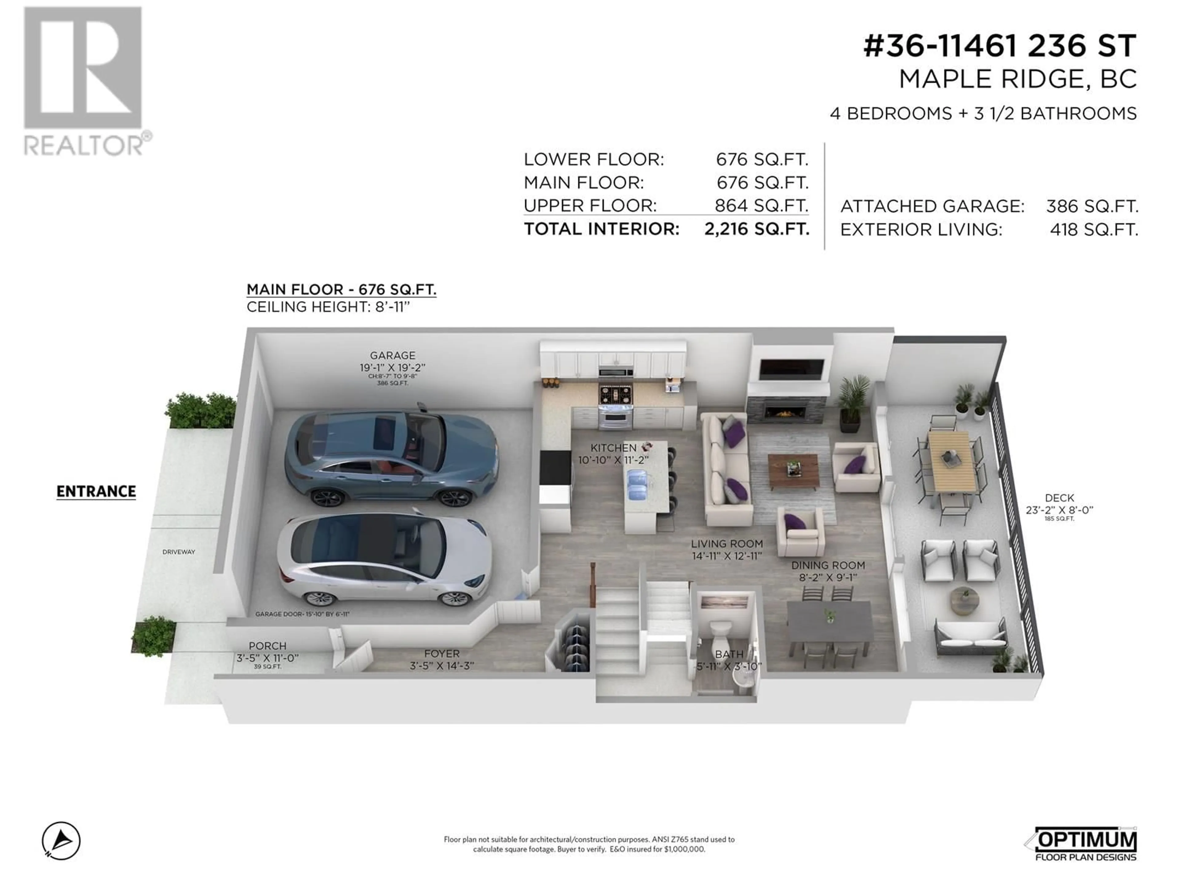 Floor plan for 36 - 11461 236 STREET, Maple Ridge British Columbia V2W0H6