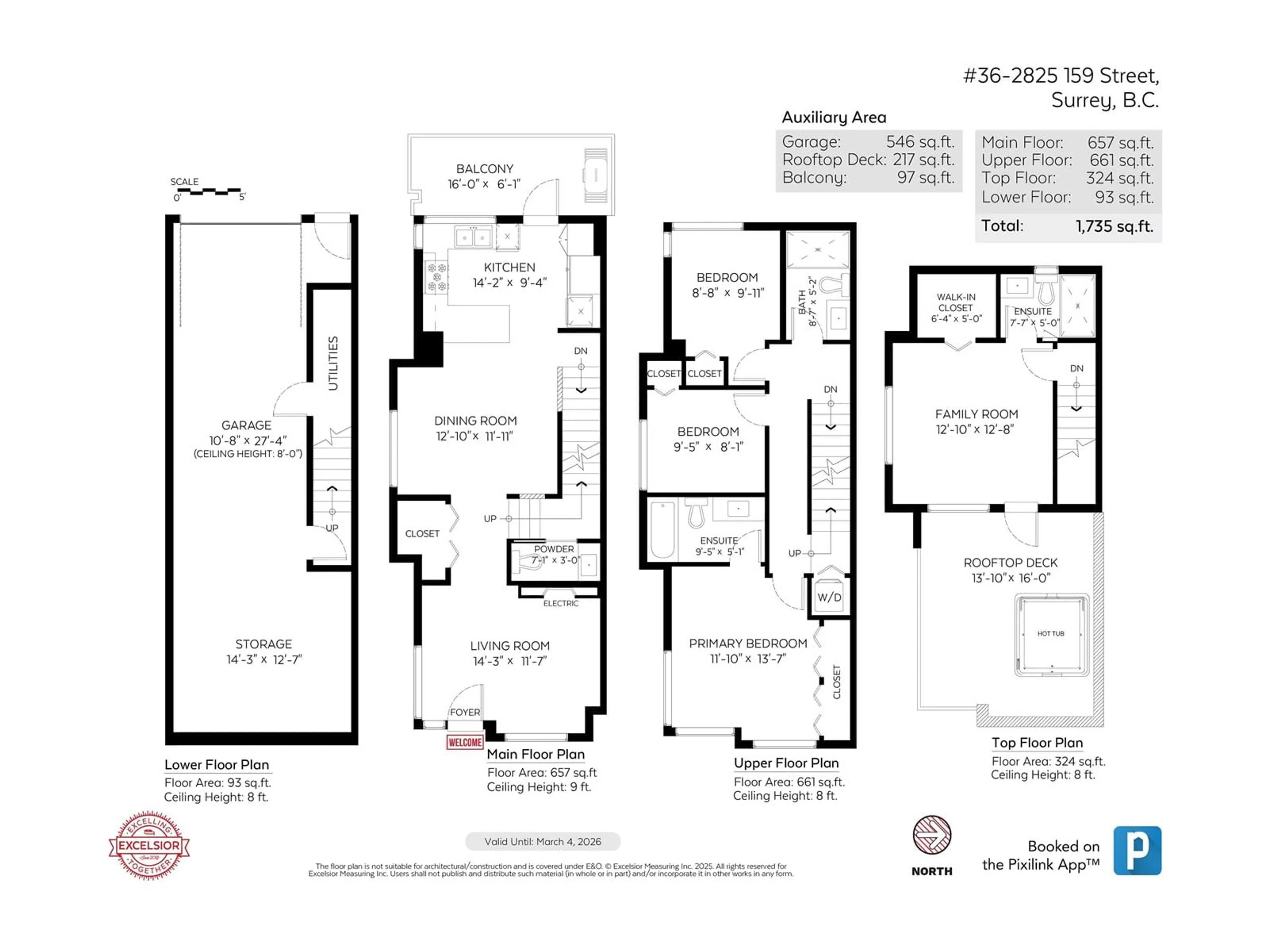 Floor plan for 36 - 2825 159, Surrey British Columbia V3Z0T9