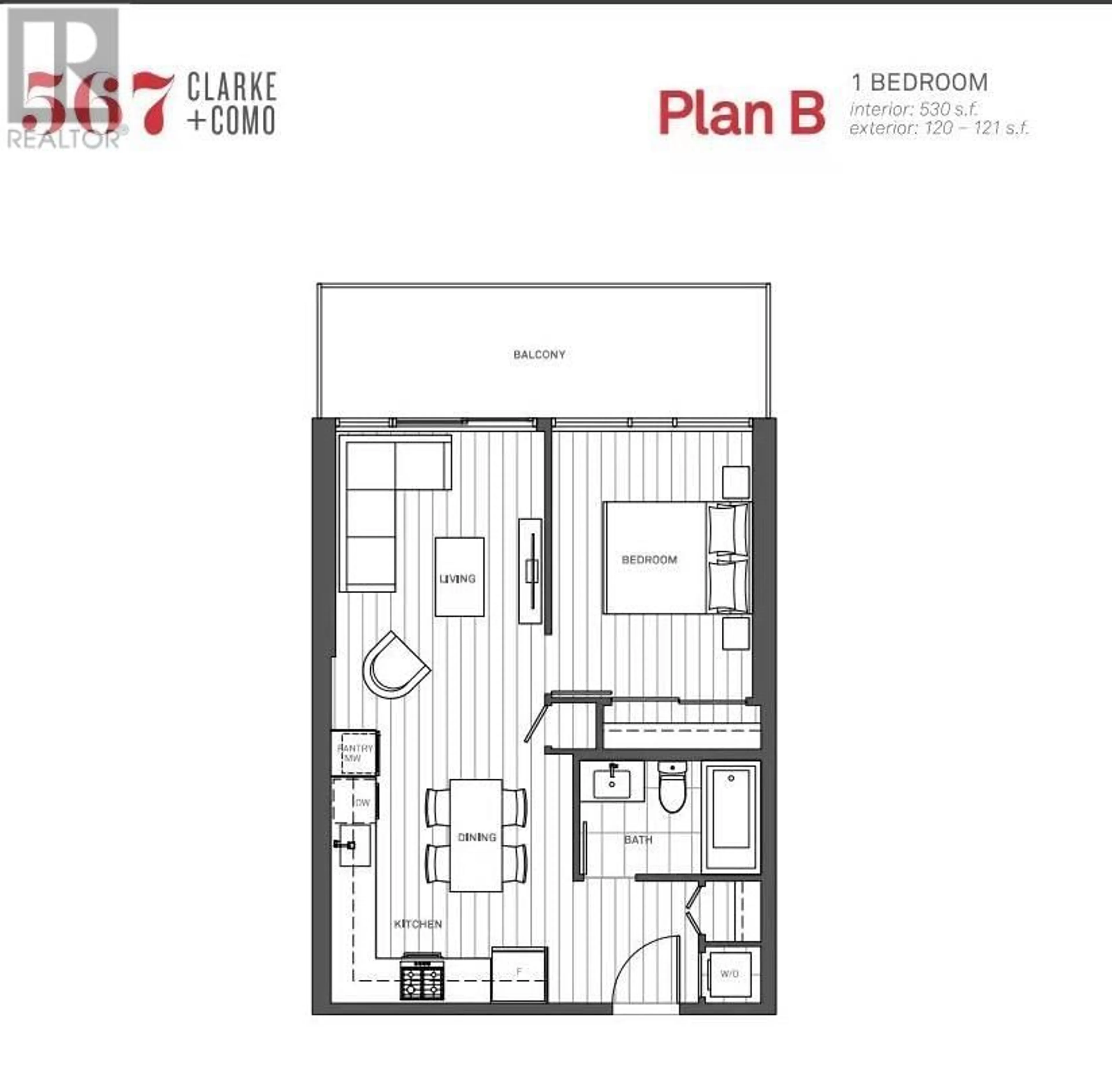 Floor plan for 1407 - 567 CLARKE ROAD, Coquitlam British Columbia V3J0K7