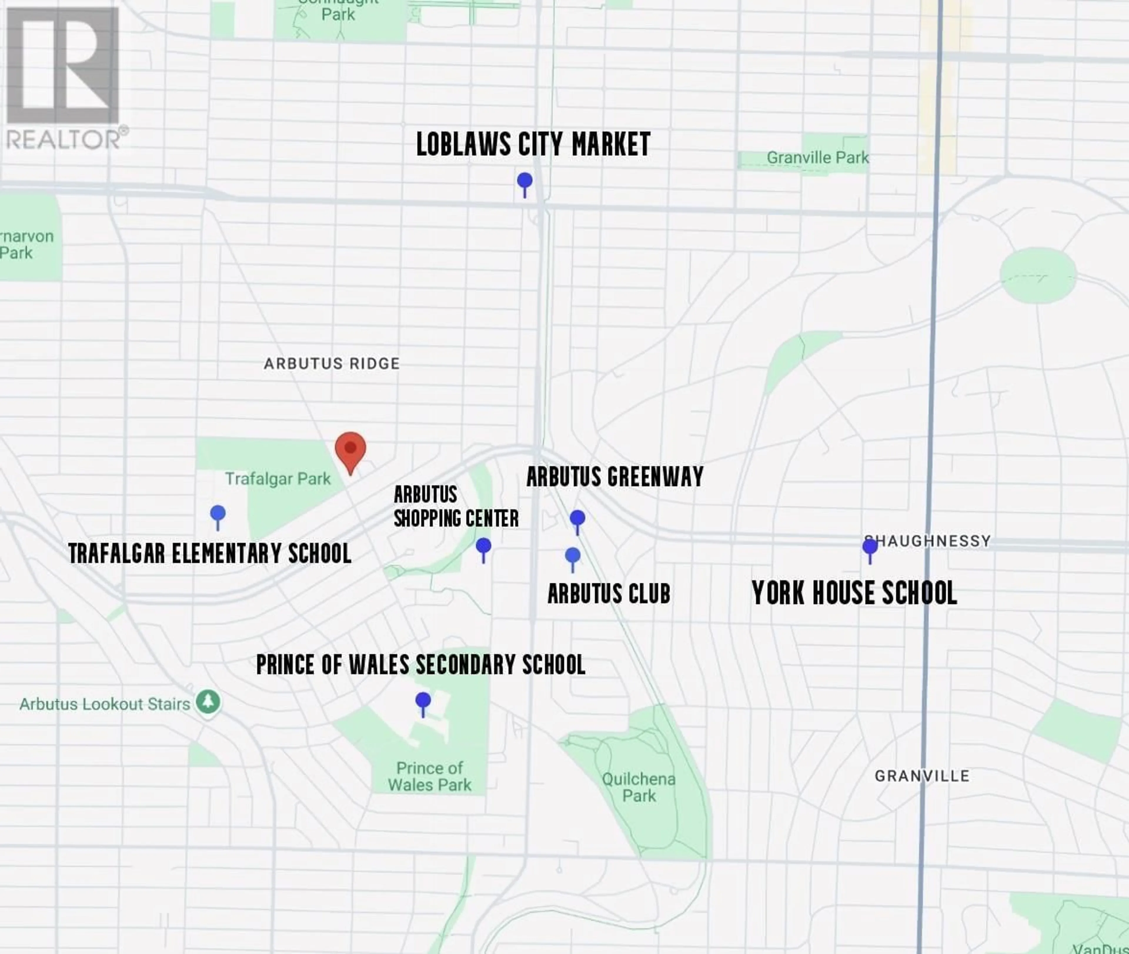 Picture of a map for 2381 OLIVER CRESCENT, Vancouver British Columbia V6L1S6