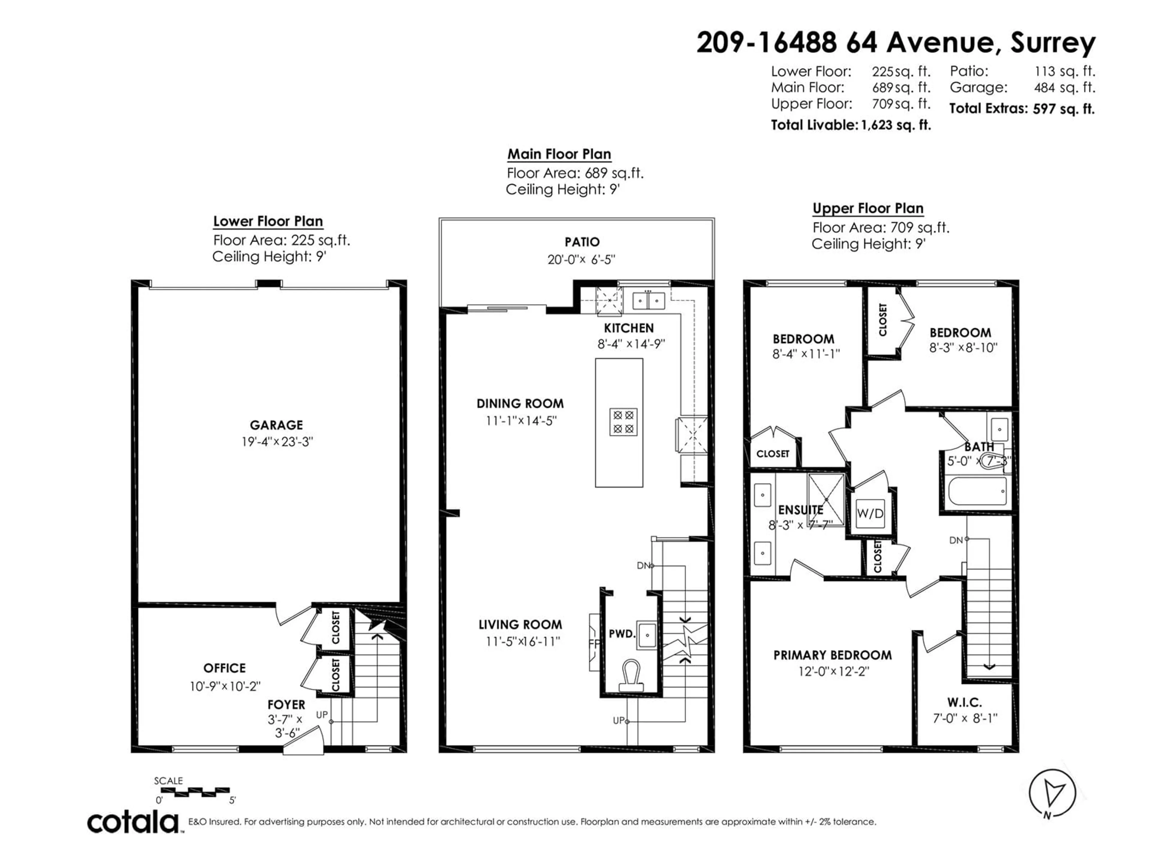 Floor plan for 209 - 16488 64, Surrey British Columbia V3S6X6