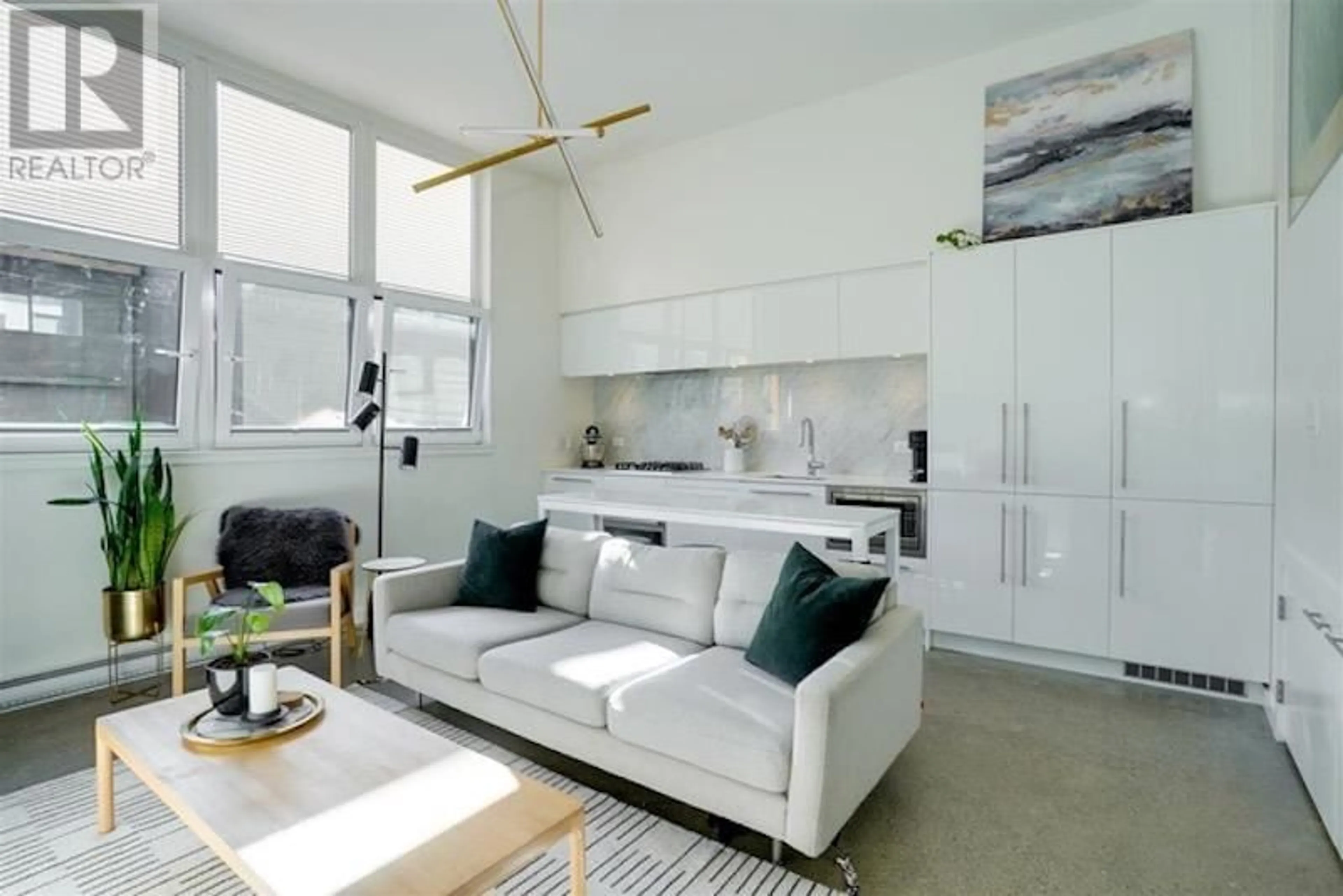 Living room with furniture, unknown for 203 - 150 CORDOVA STREET, Vancouver British Columbia V6A0E7